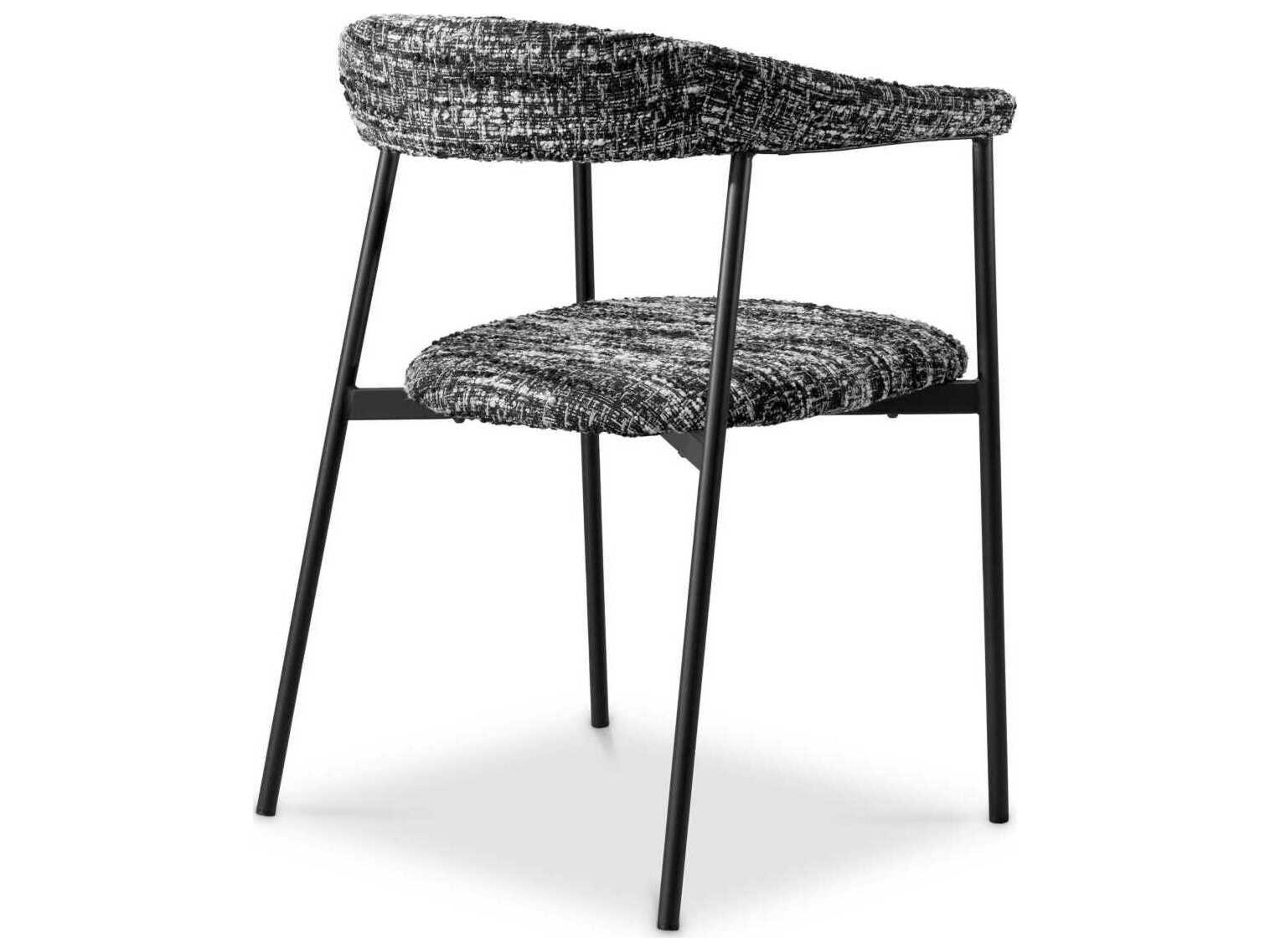 Eichholtz Julio Black Upholstered Arm Dining Chair Set of 2