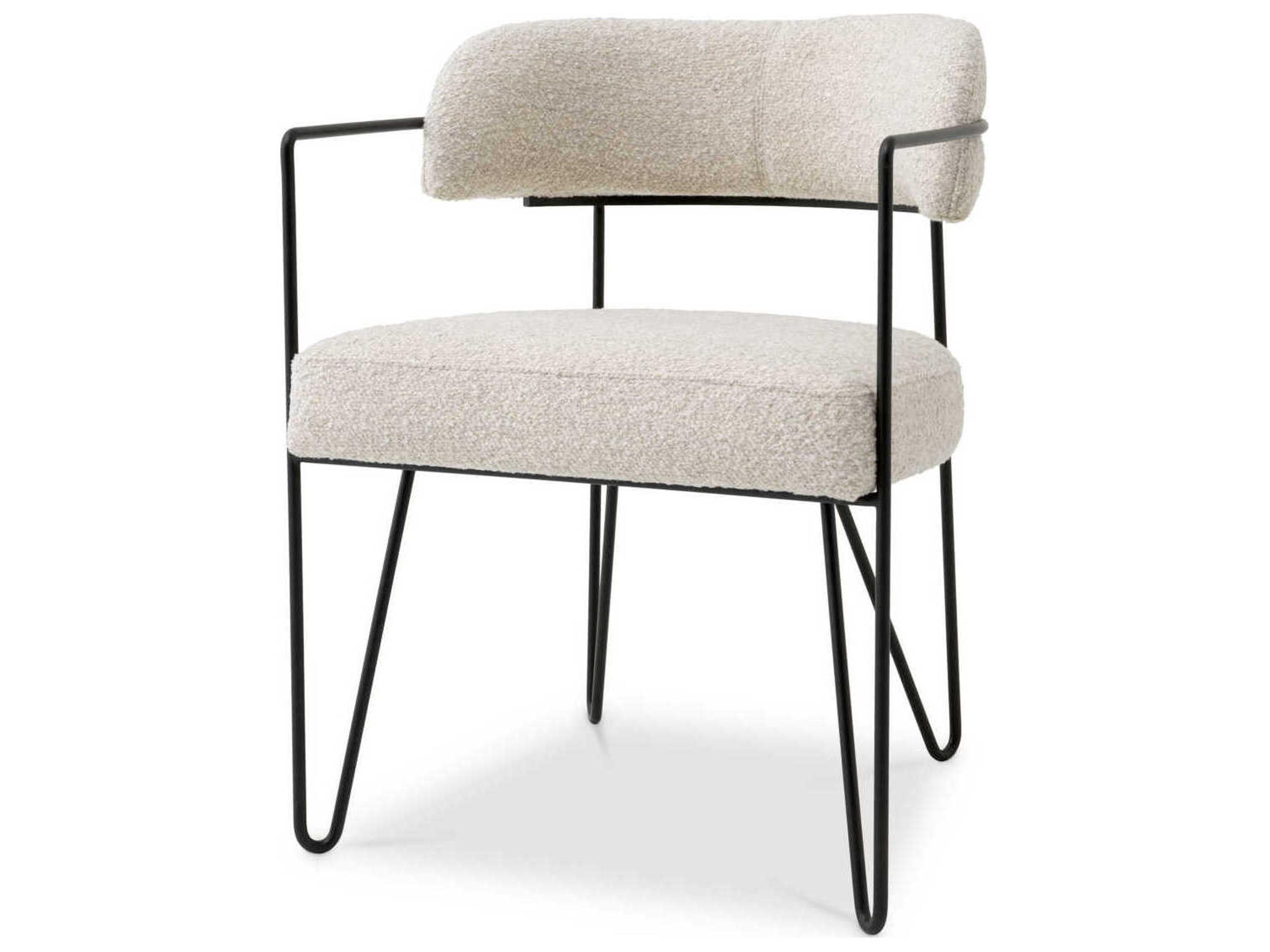 Giuseppe Black Upholstered Arm Dining Chair