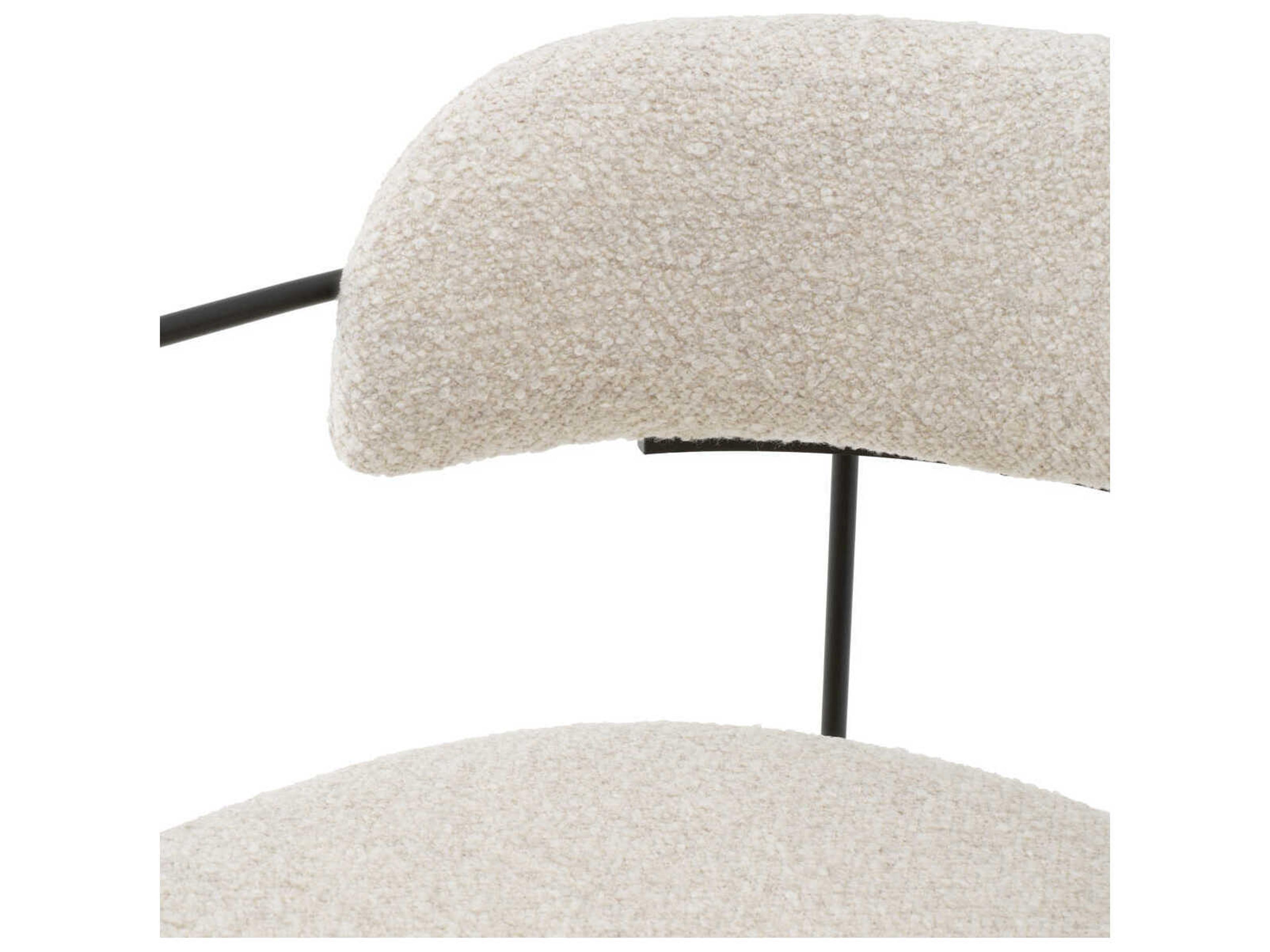 Eichholtz Giuseppe Black Upholstered Arm Dining Chair