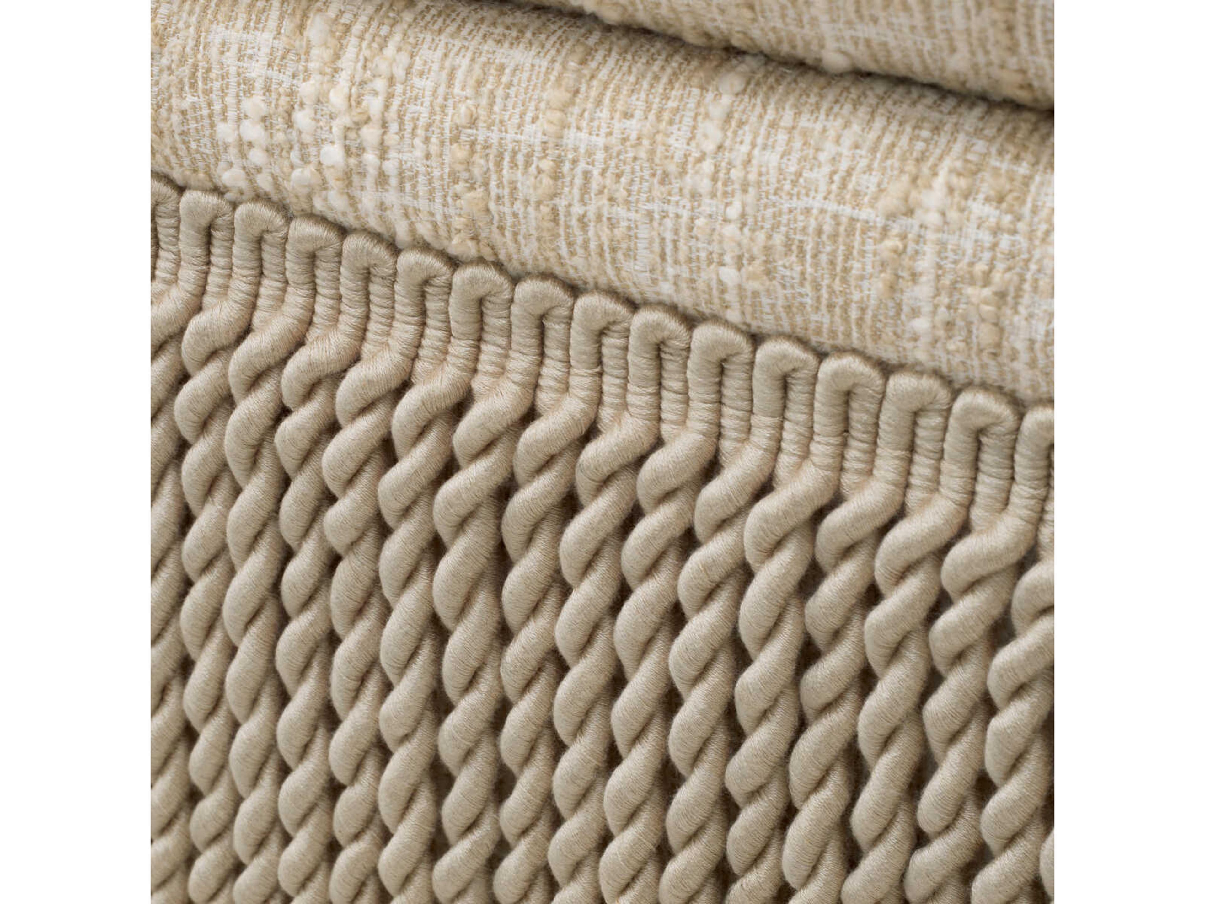 Eichholtz Dorantes Boucle Sonata Cream Upholstered Accent Stool