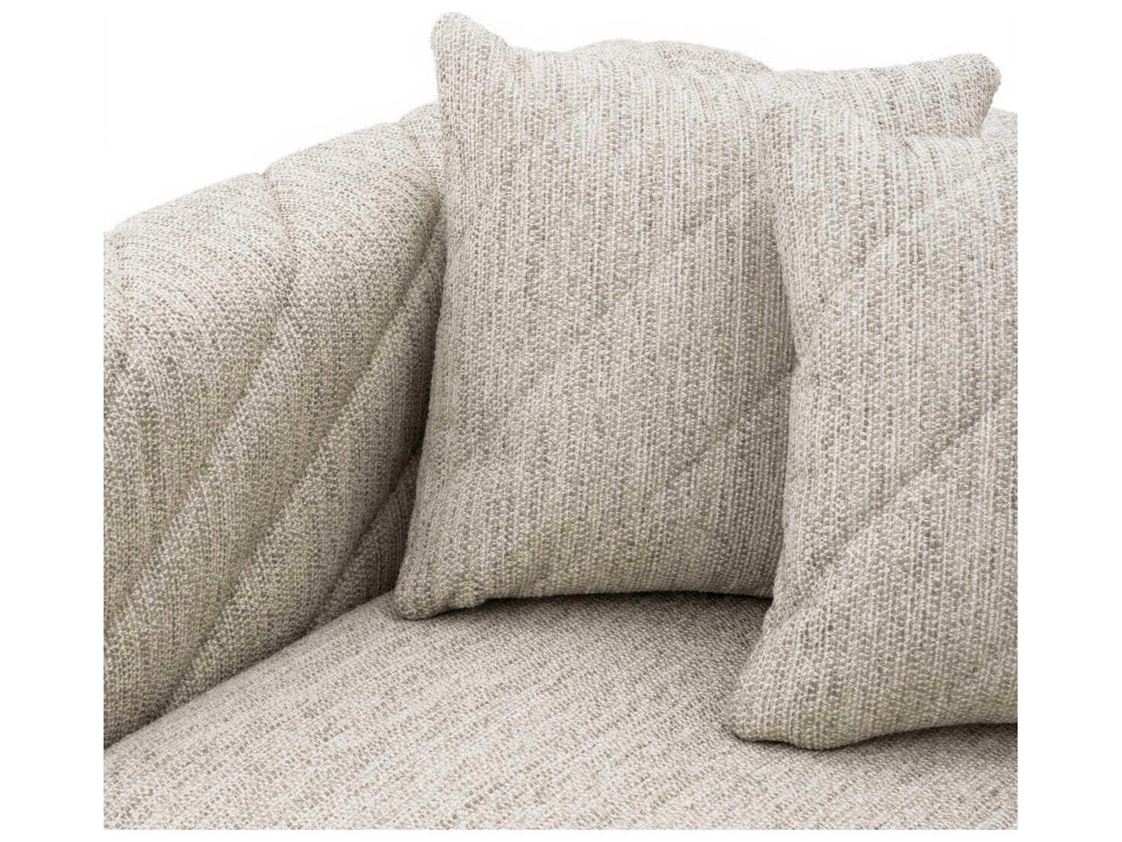 Eichholtz Avellino Splendor Light Grey Black Feet Upholstered Sofa