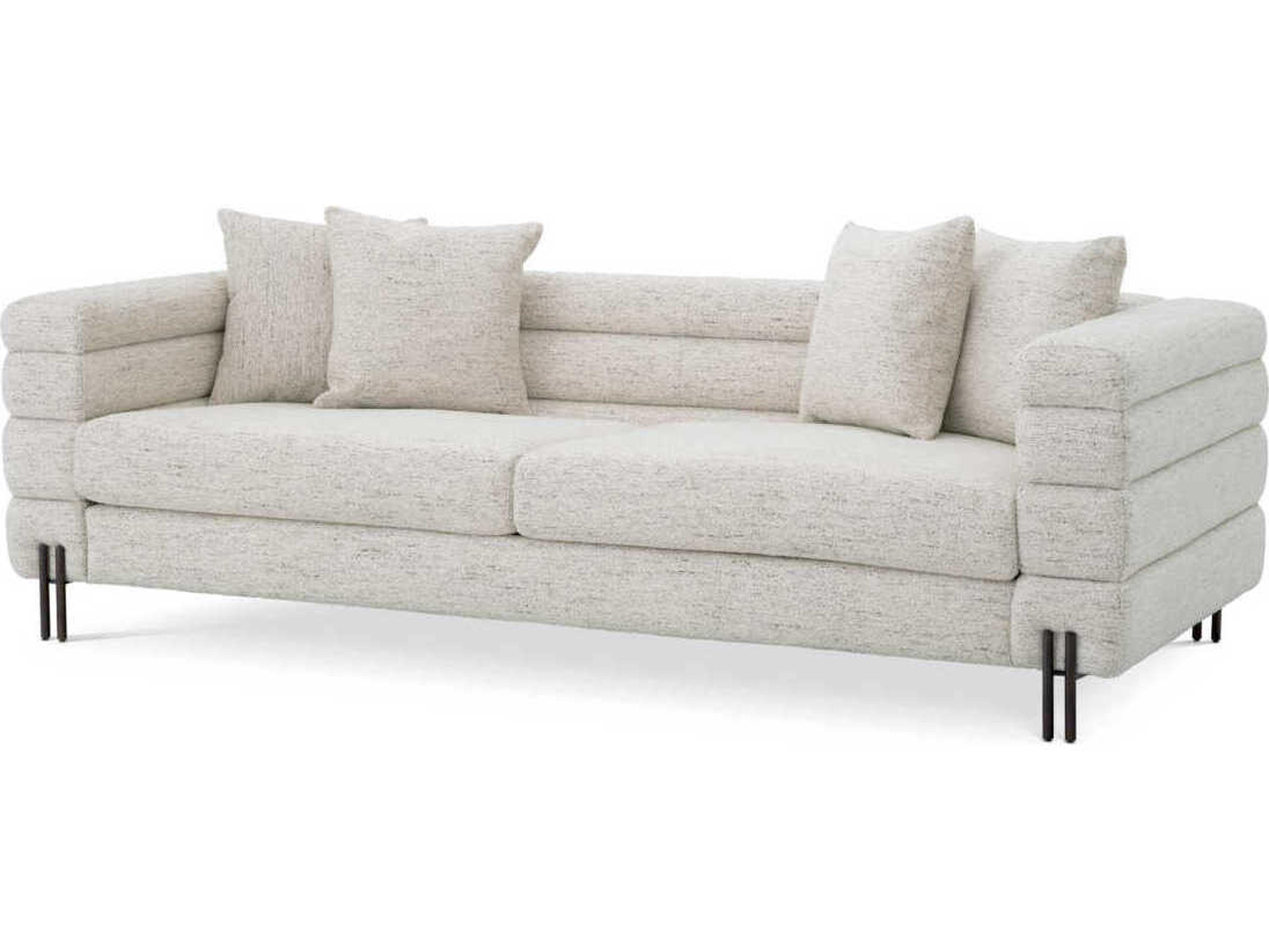 York Beige Upholstered Sofa