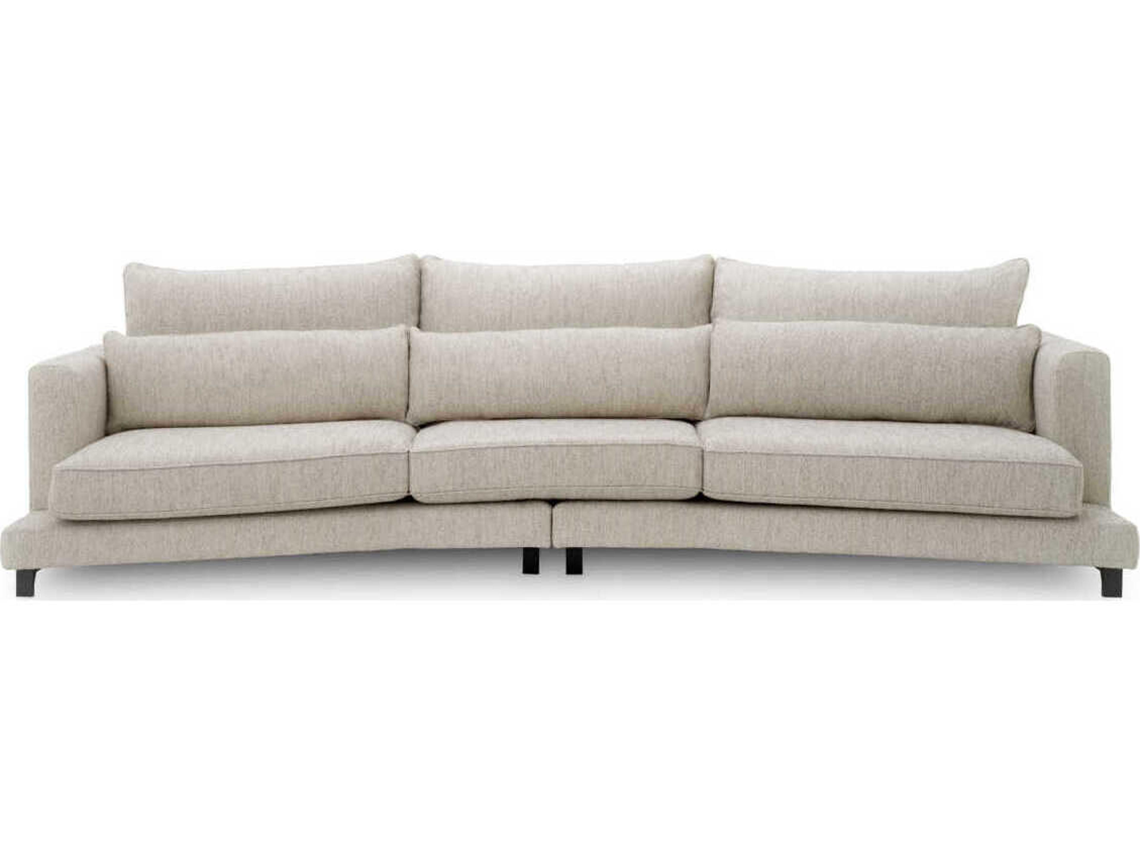 Eichholtz Savarana Splendor Light Grey Black Feet Upholstered Sofa