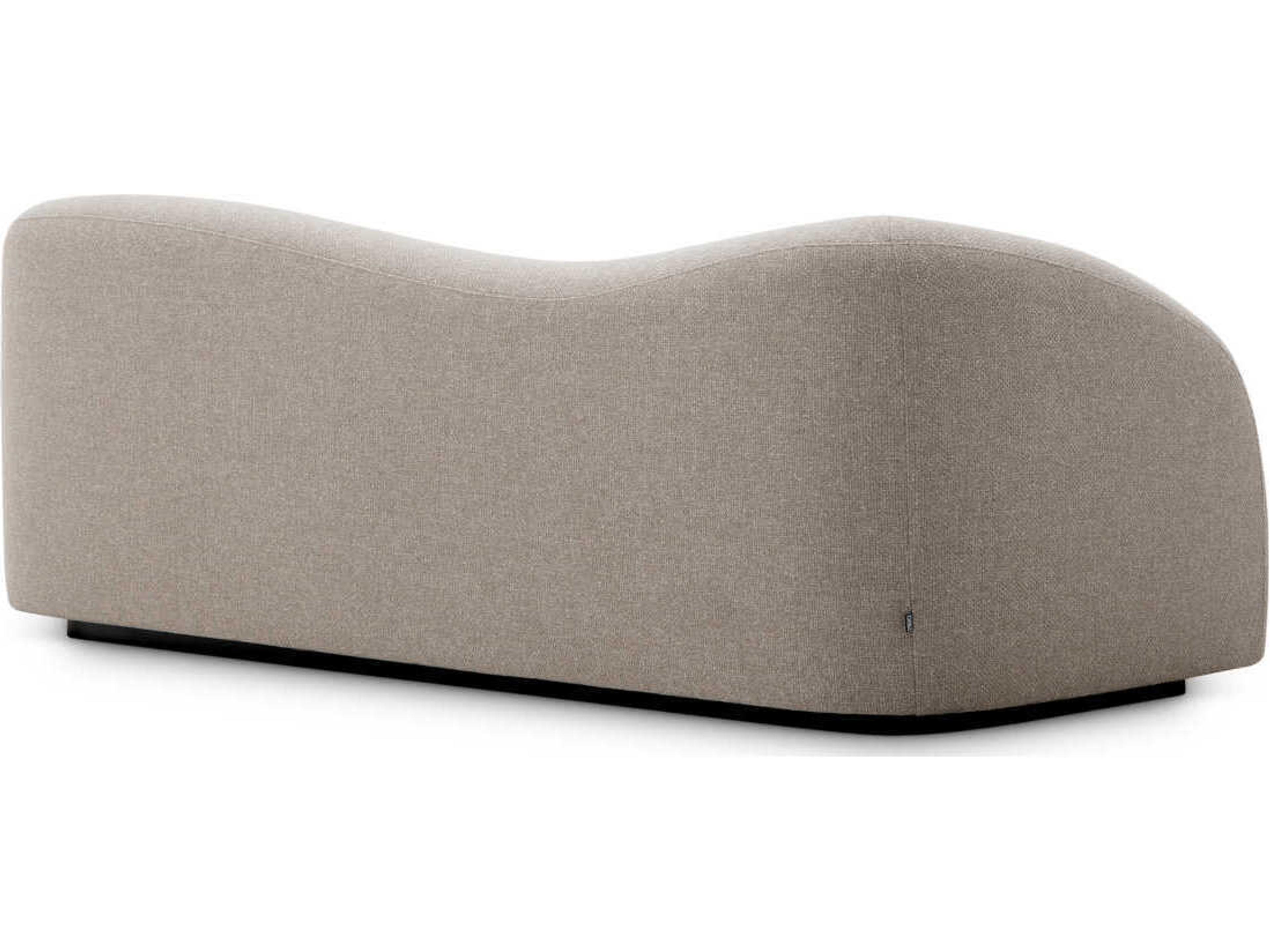 Eichholtz Divisadero Reve Greige Black Wooden Base Beige Upholstered Sofa