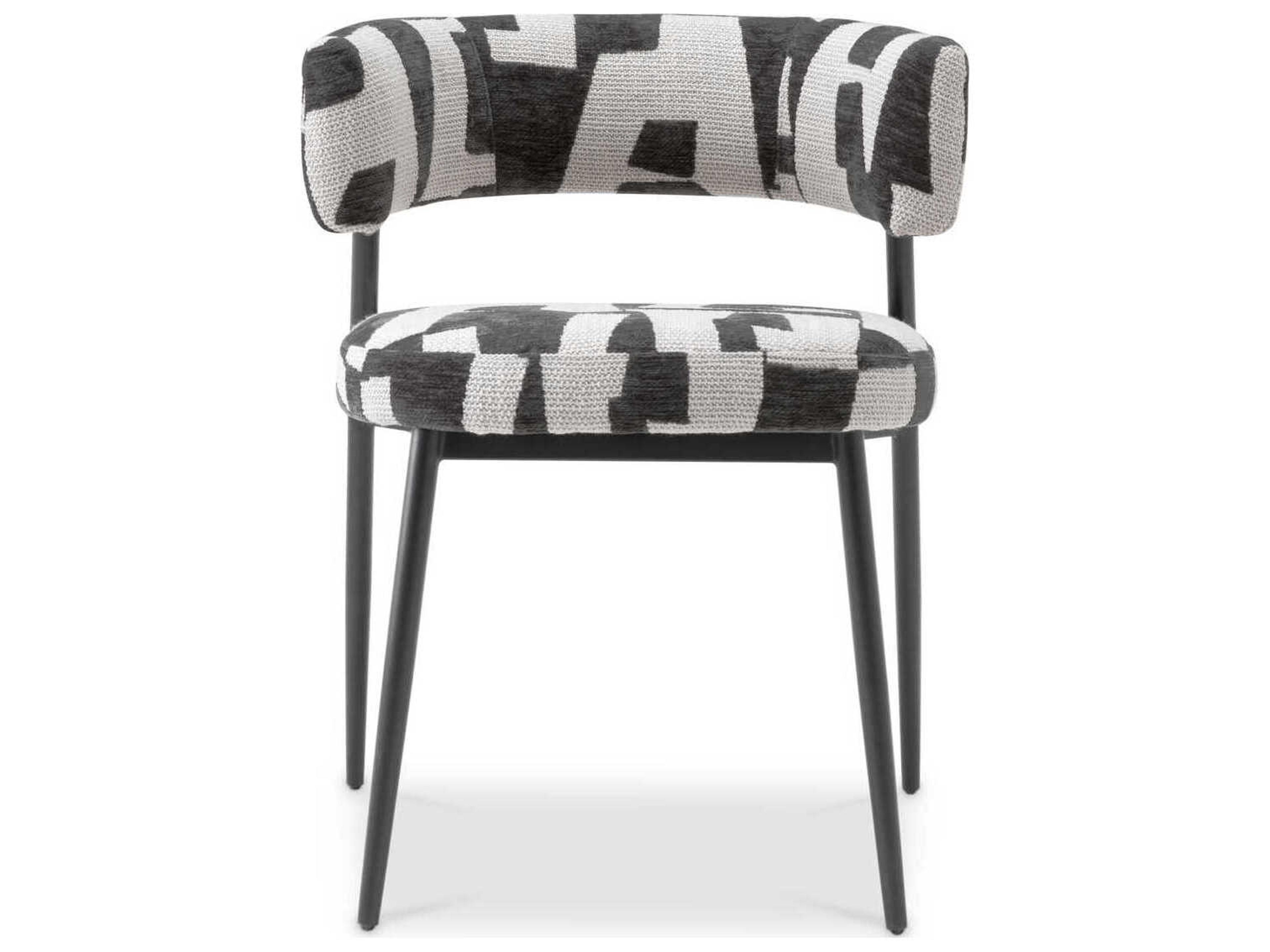 Eichholtz Folsom Black Upholstered Armless Dining Chair