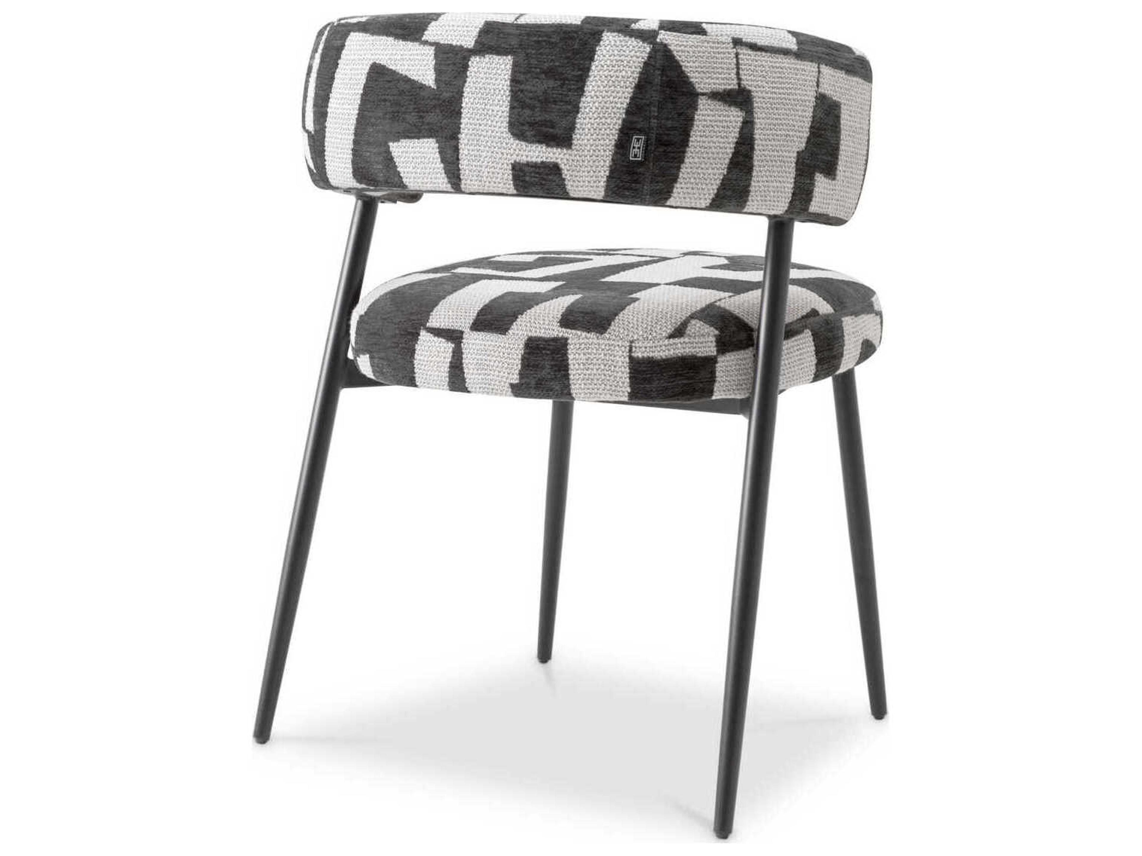 Eichholtz Folsom Black Upholstered Armless Dining Chair