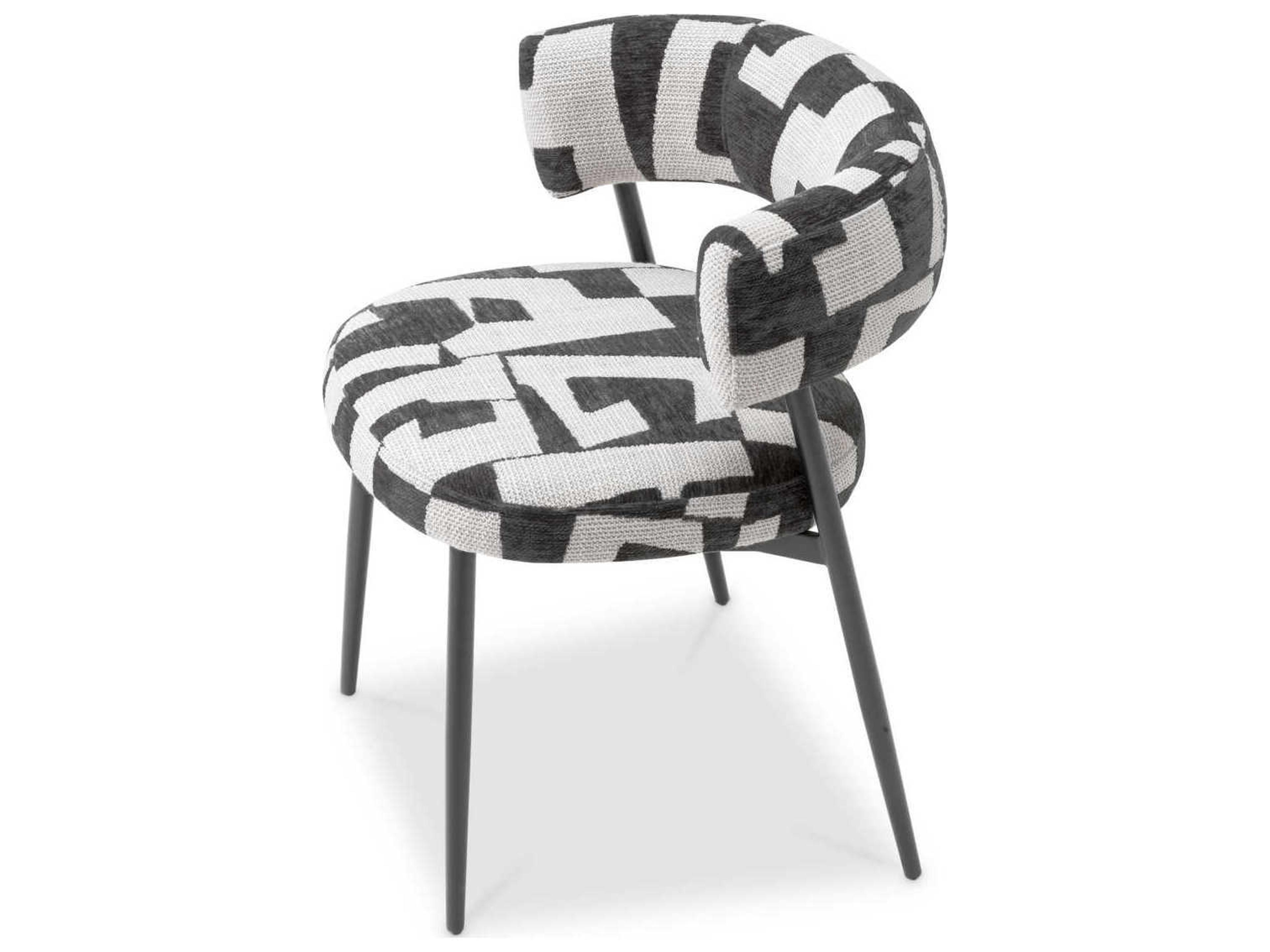 Eichholtz Folsom Black Upholstered Armless Dining Chair