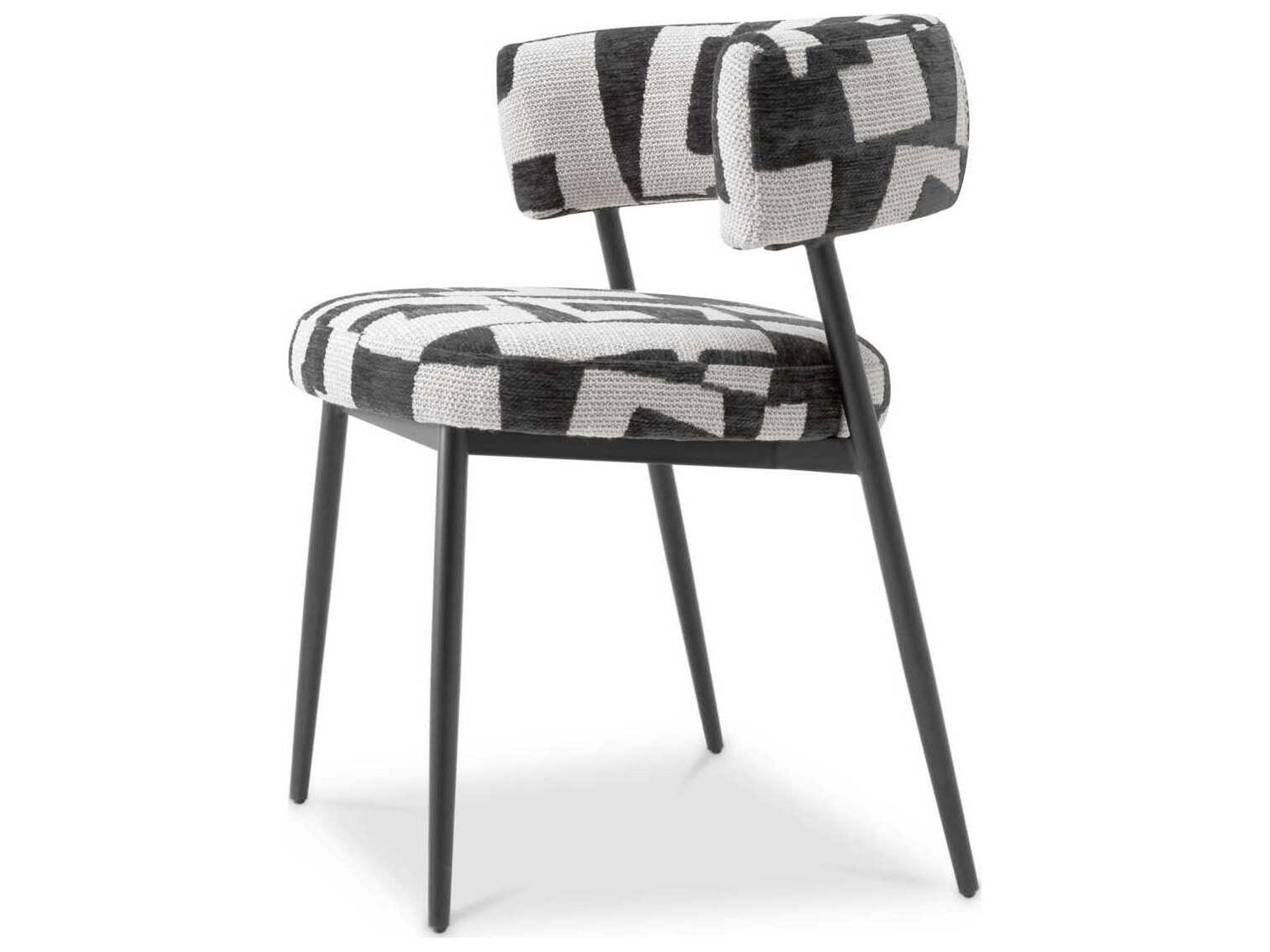 Eichholtz Folsom Black Upholstered Armless Dining Chair