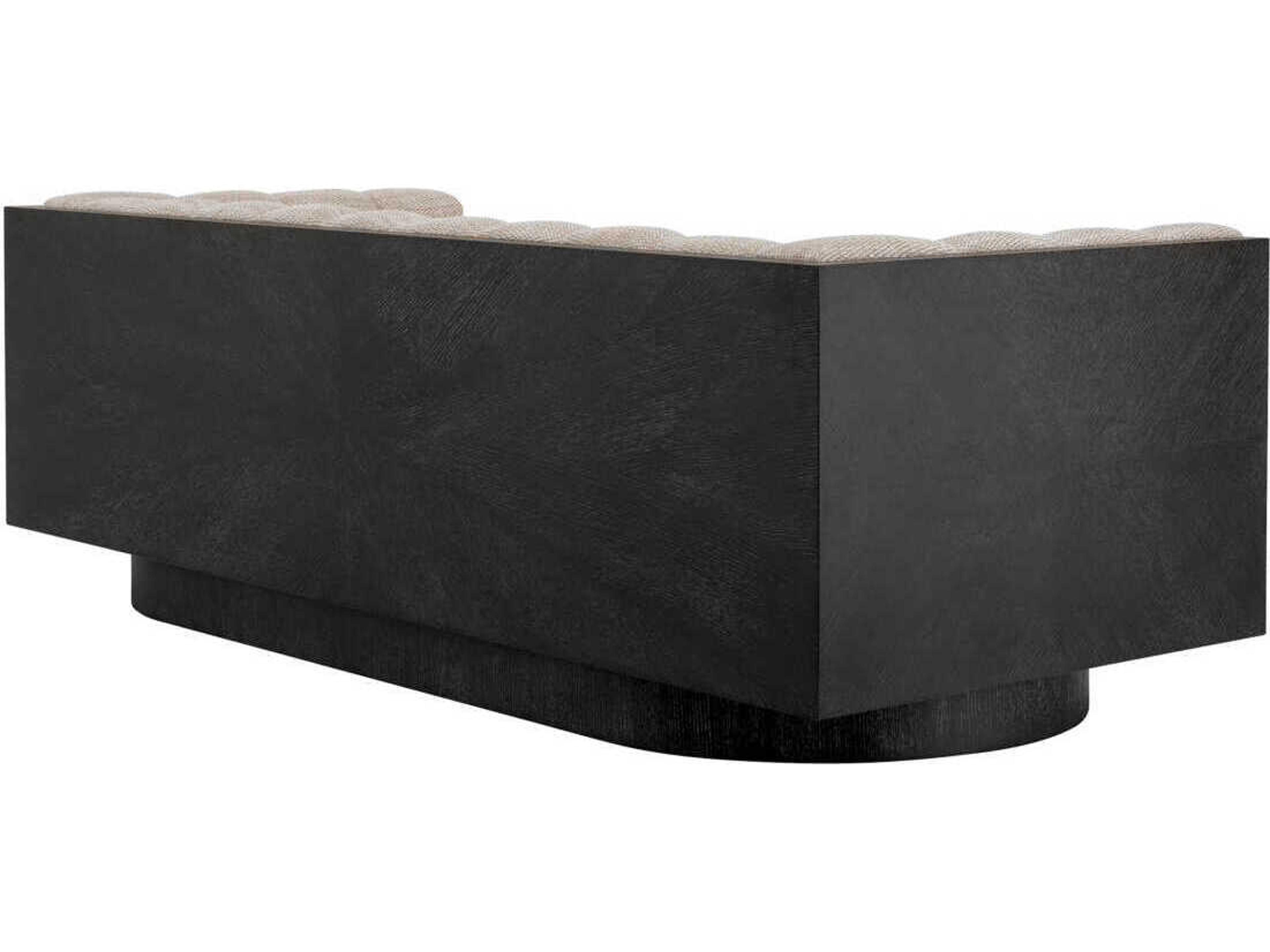 Eichholtz Davide Skyward Sand Oak Veneer Beige Upholstered Sofa