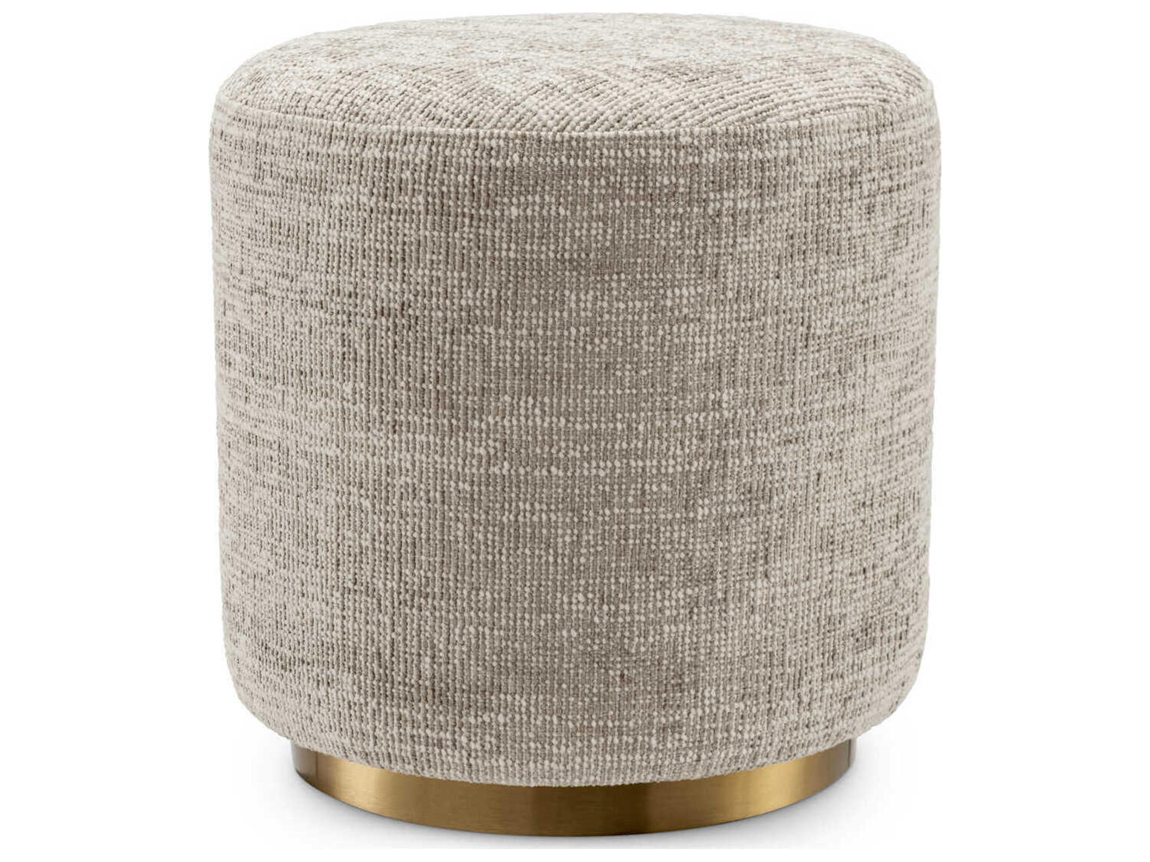 Eichholtz Greer Beige Upholstered Accent Stool