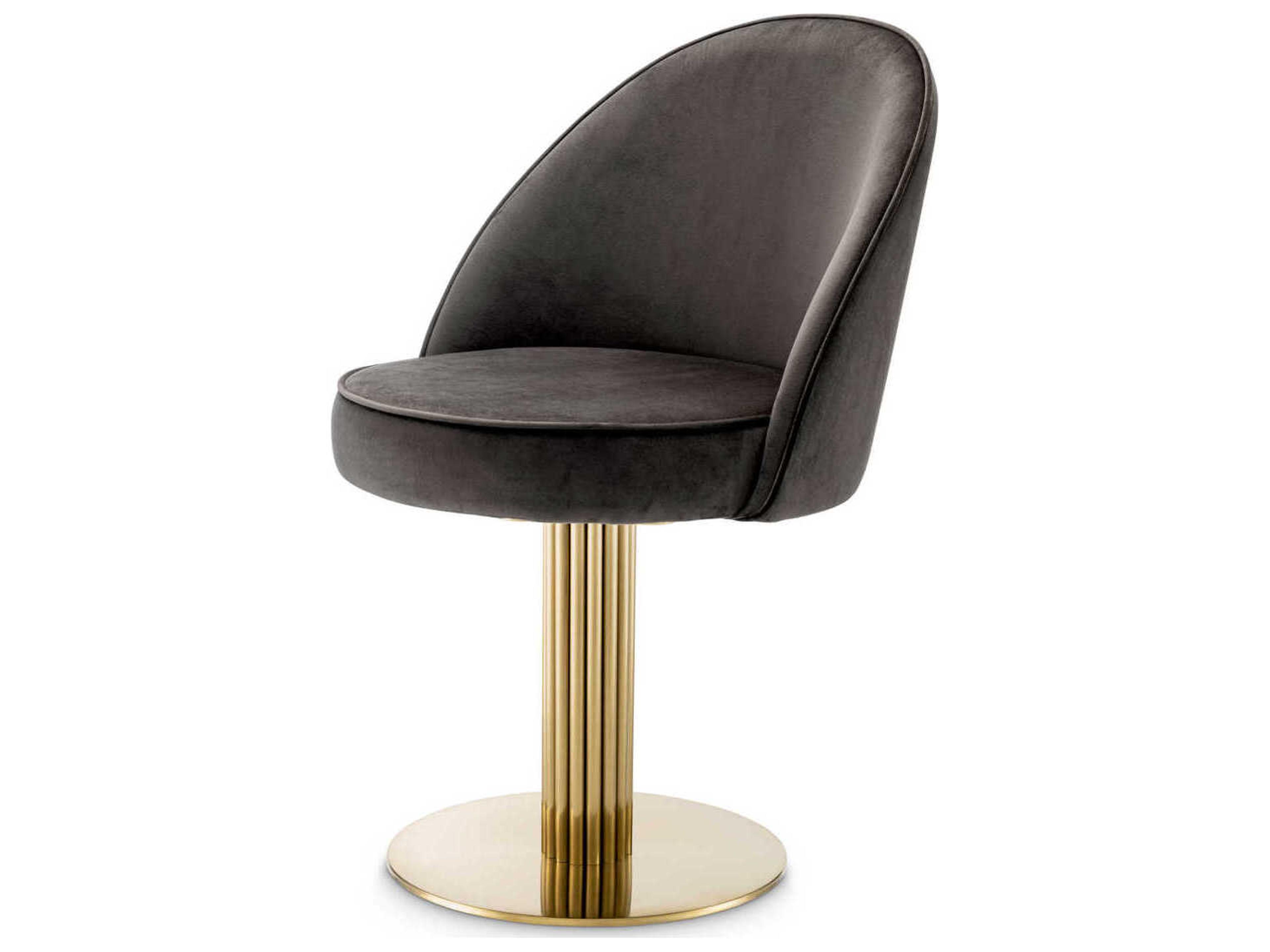 Dorland Gold Velvet Upholstered Armless Dining Chair