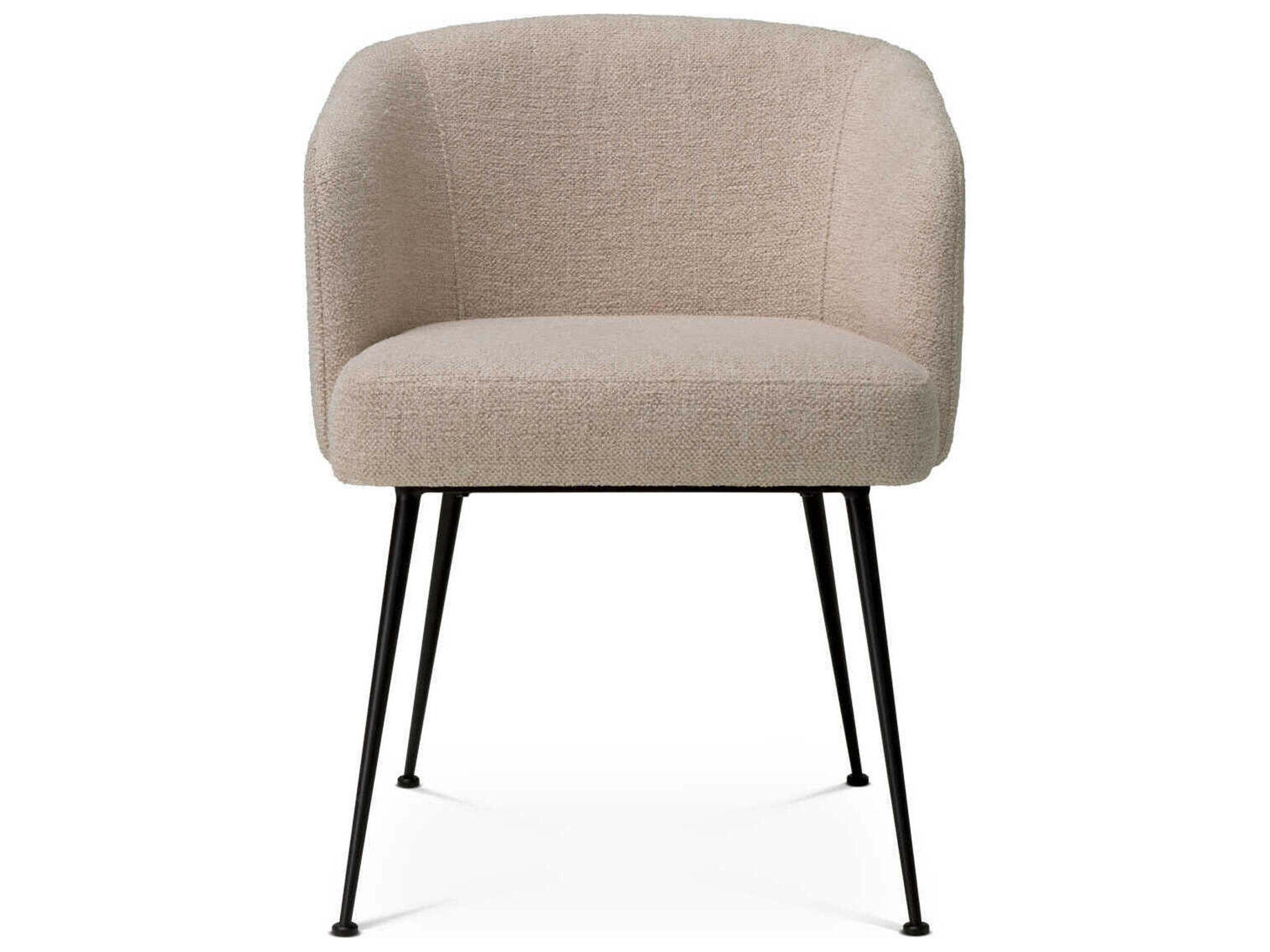 Eichholtz Aiden Black Upholstered Arm Dining Chair