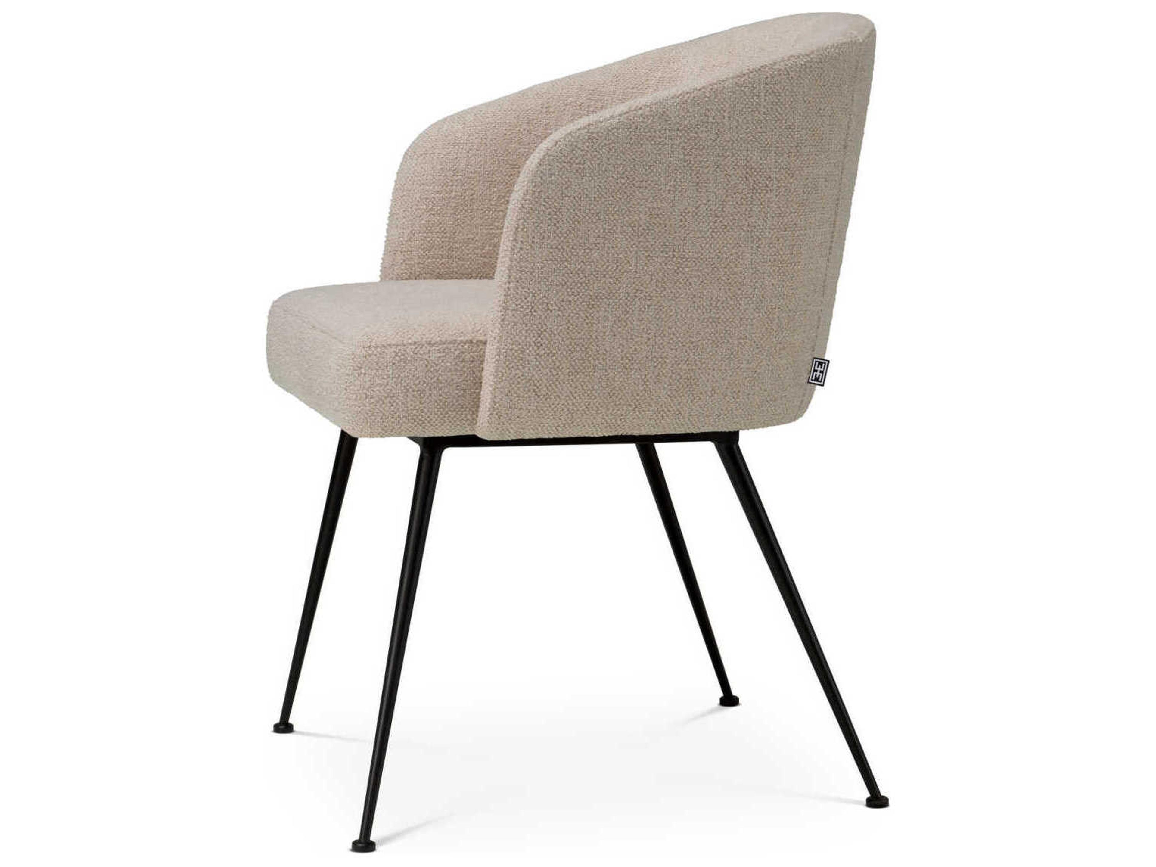 Eichholtz Aiden Black Upholstered Arm Dining Chair