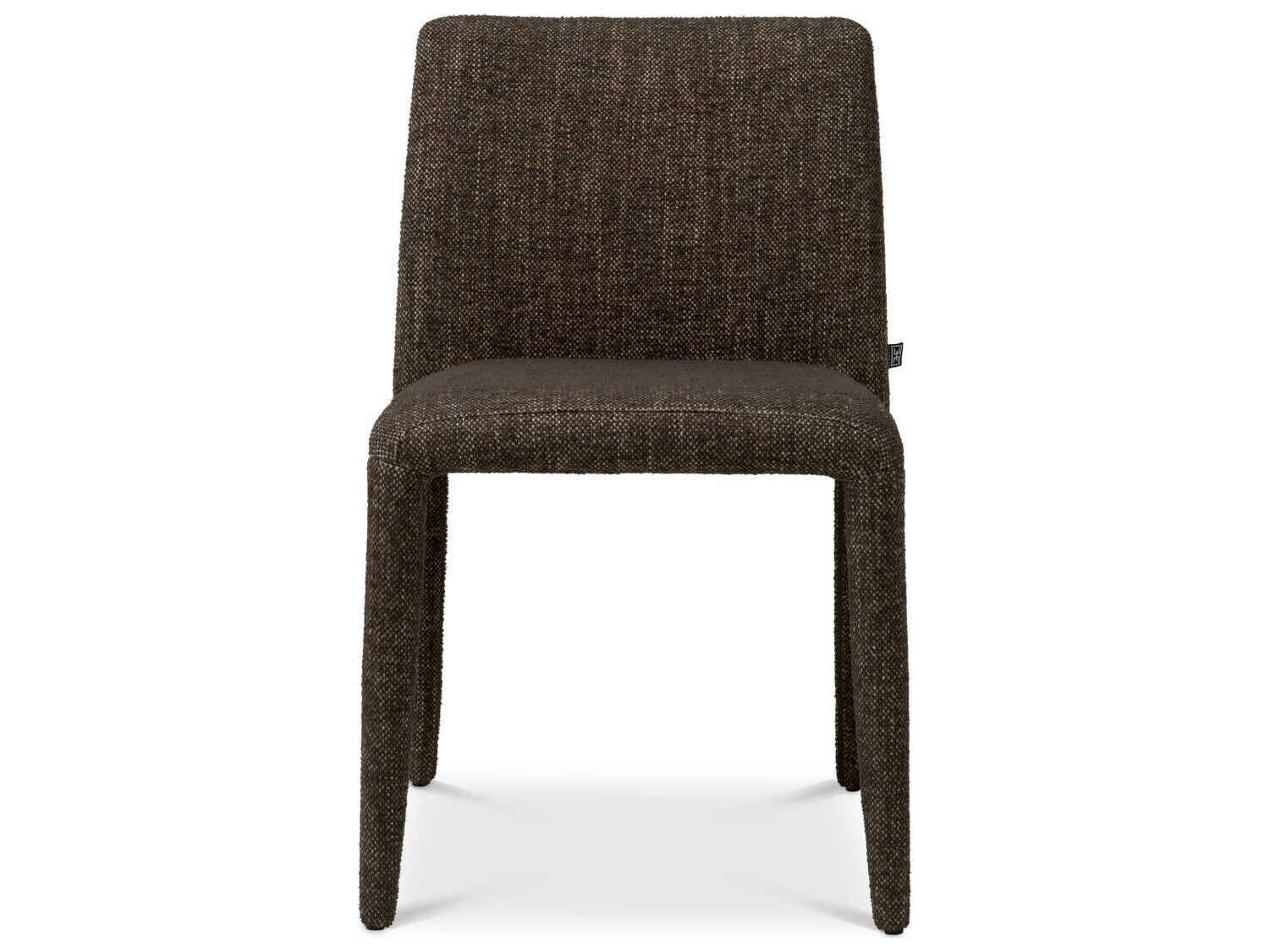 Eichholtz Leiza Brown Upholstered Armless Dining Chair Set of 2