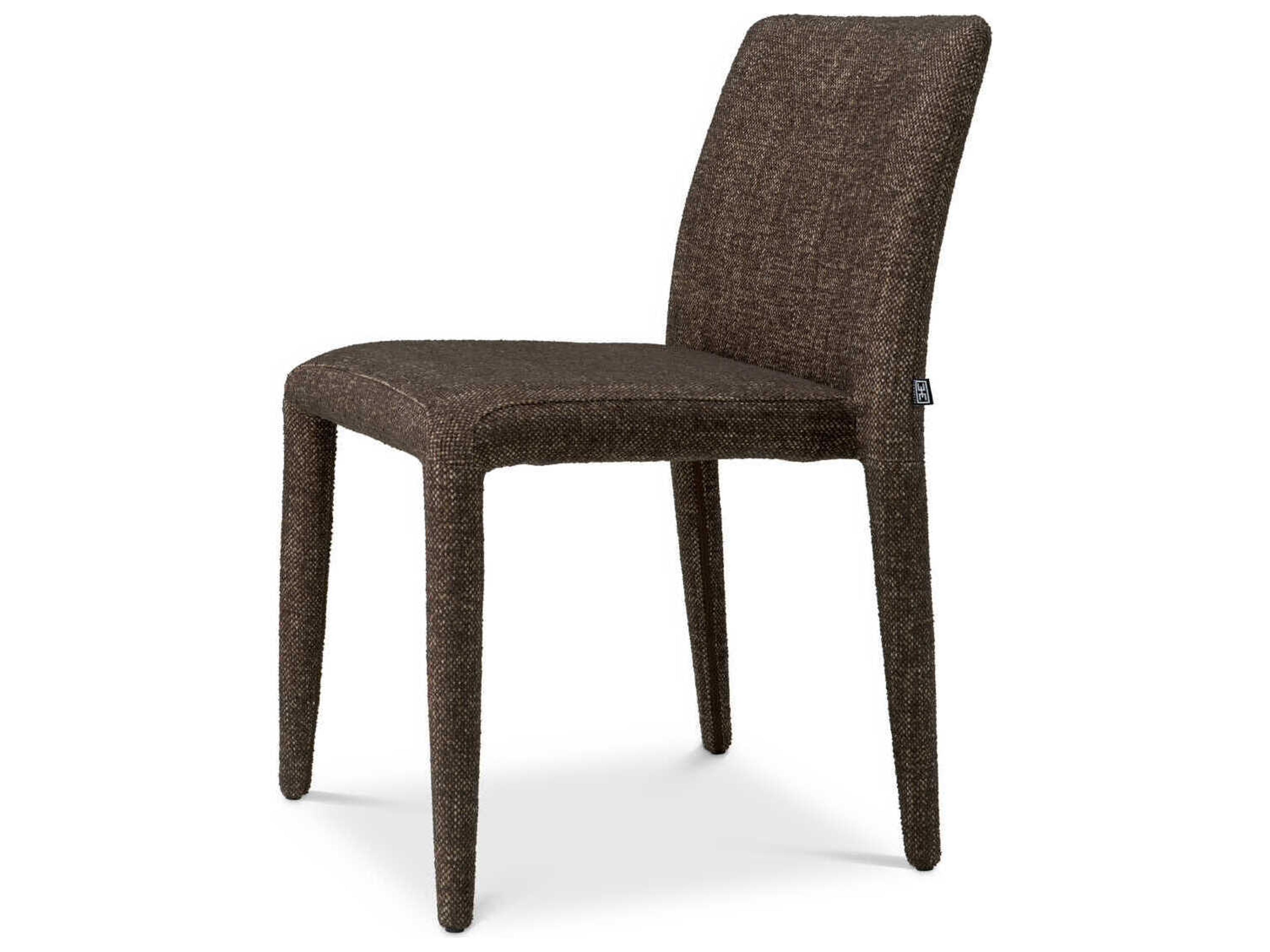Eichholtz Leiza Brown Upholstered Armless Dining Chair Set of 2