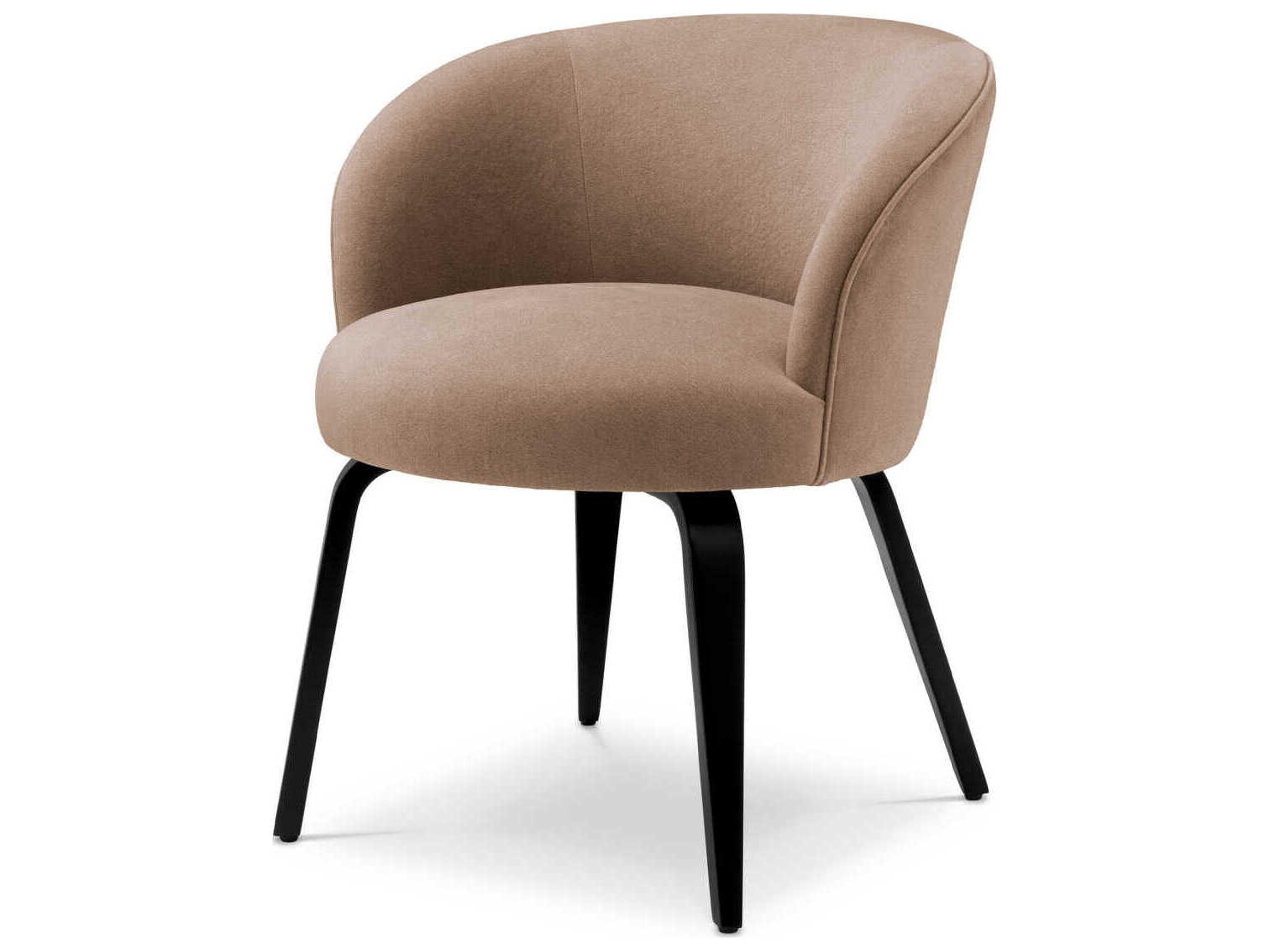 Vichy Beige Upholstered Arm Dining Chair