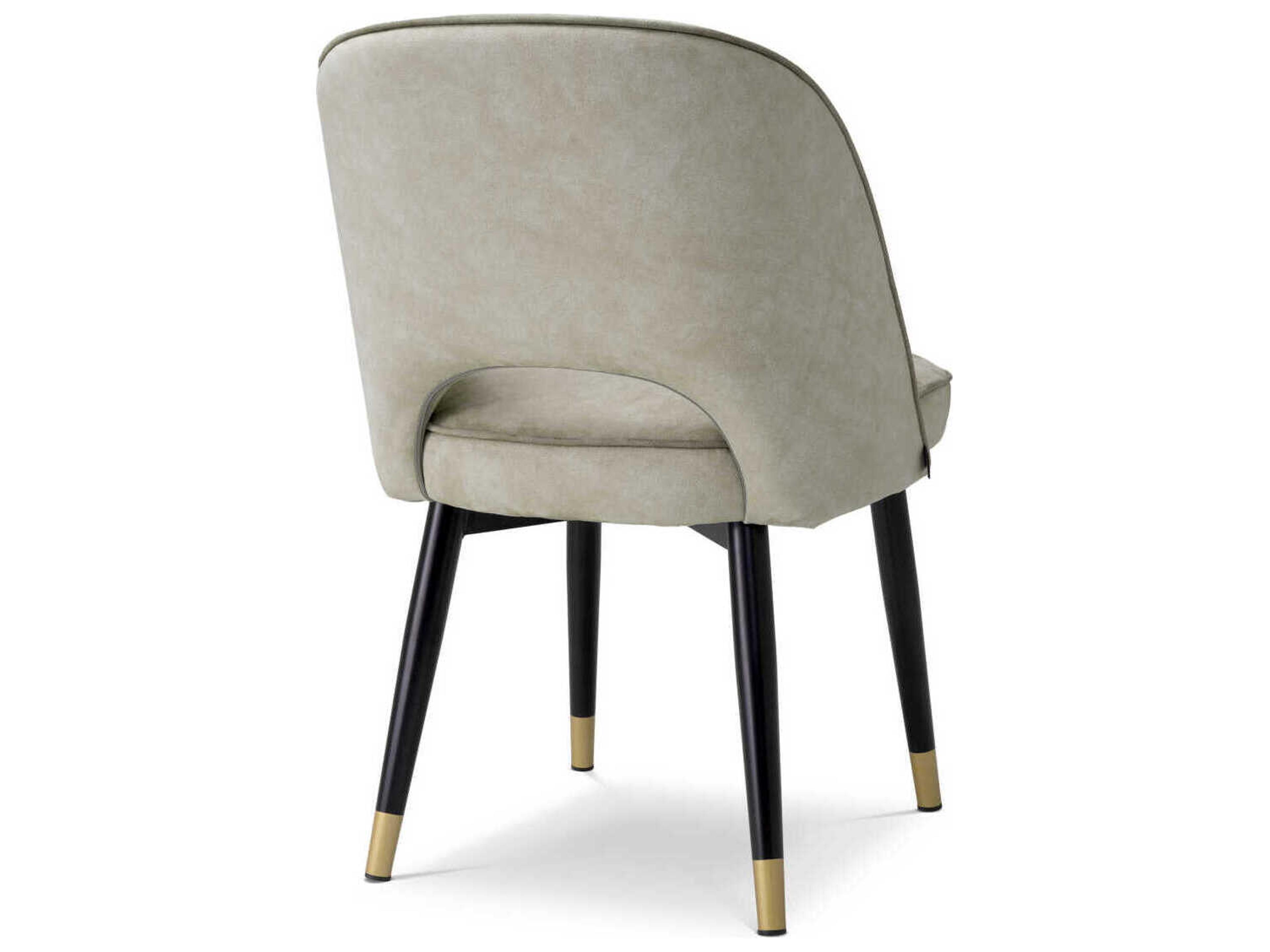 Eichholtz Cliff Silver Upholstered Armless Dining Chair Set of 2