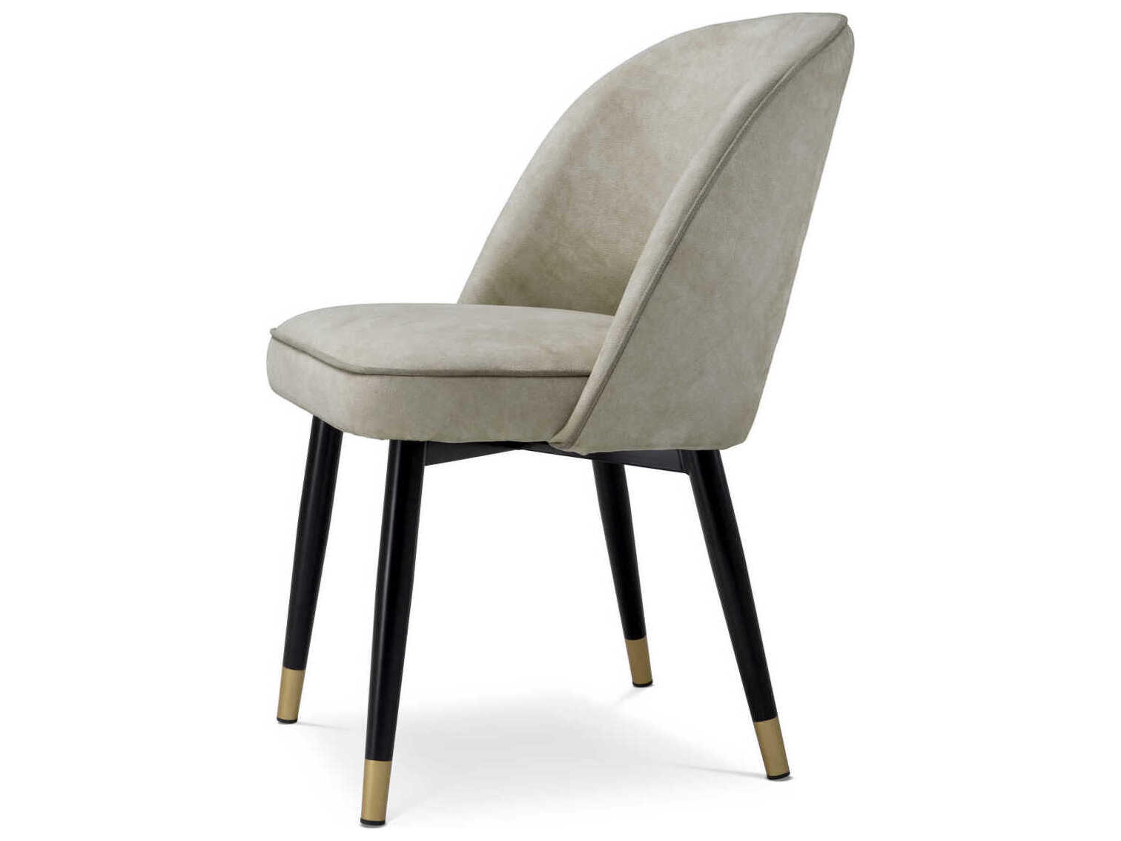 Eichholtz Cliff Silver Upholstered Armless Dining Chair Set of 2