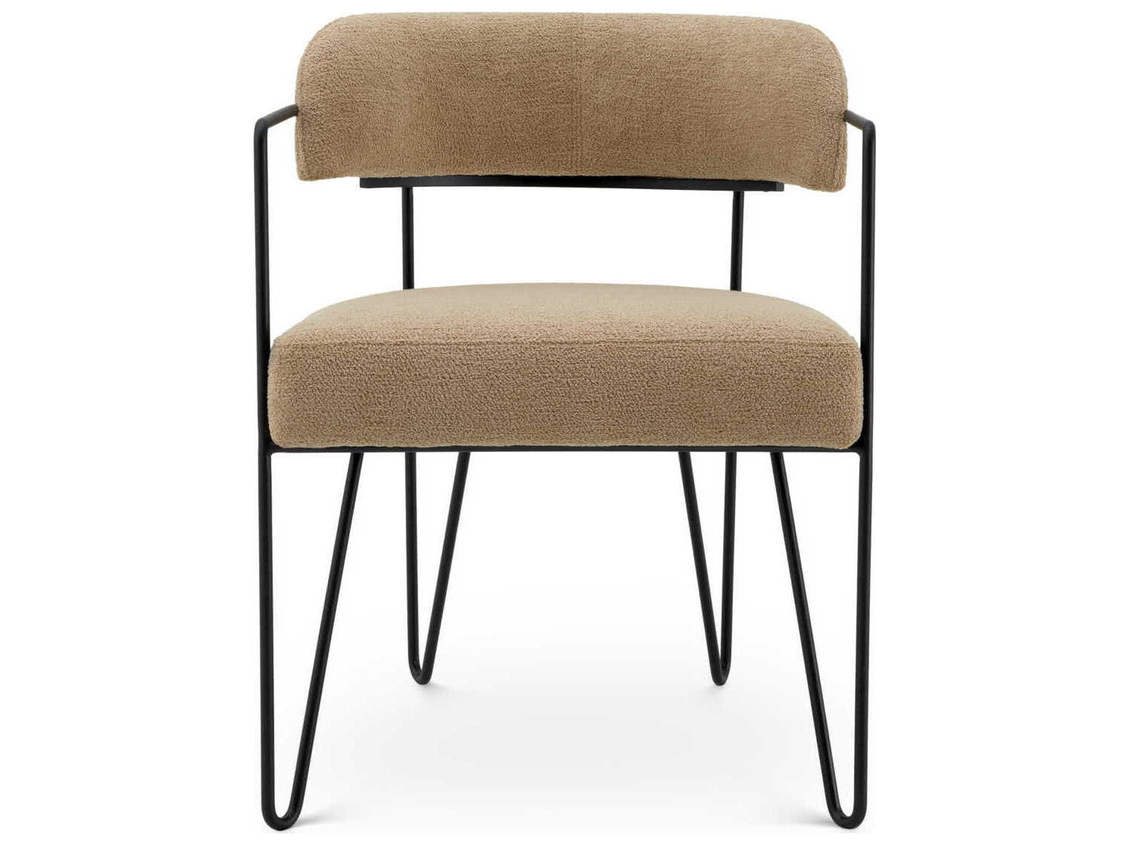 Eichholtz Giuseppe Beige Upholstered Arm Dining Chair