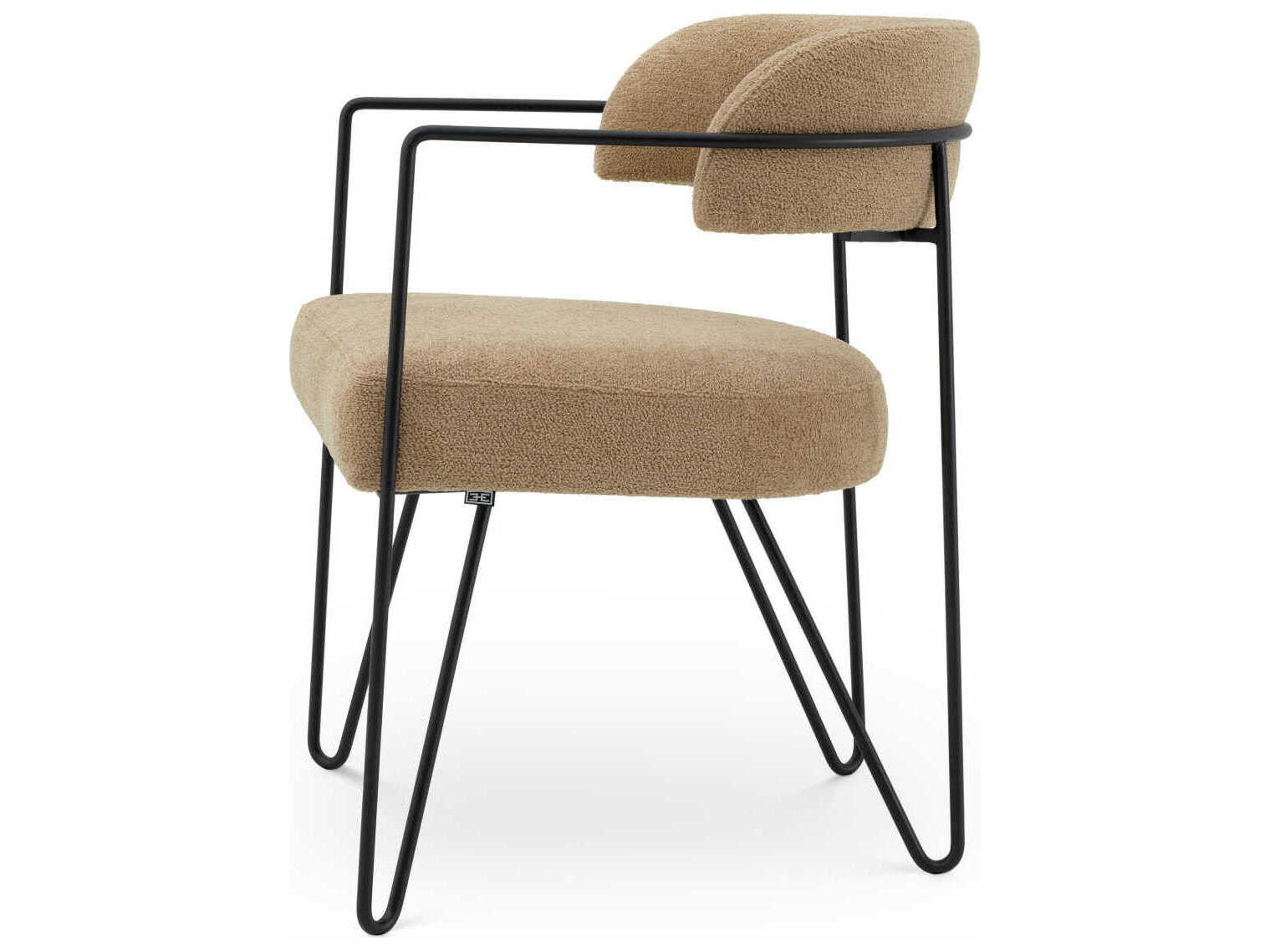 Eichholtz Giuseppe Beige Upholstered Arm Dining Chair