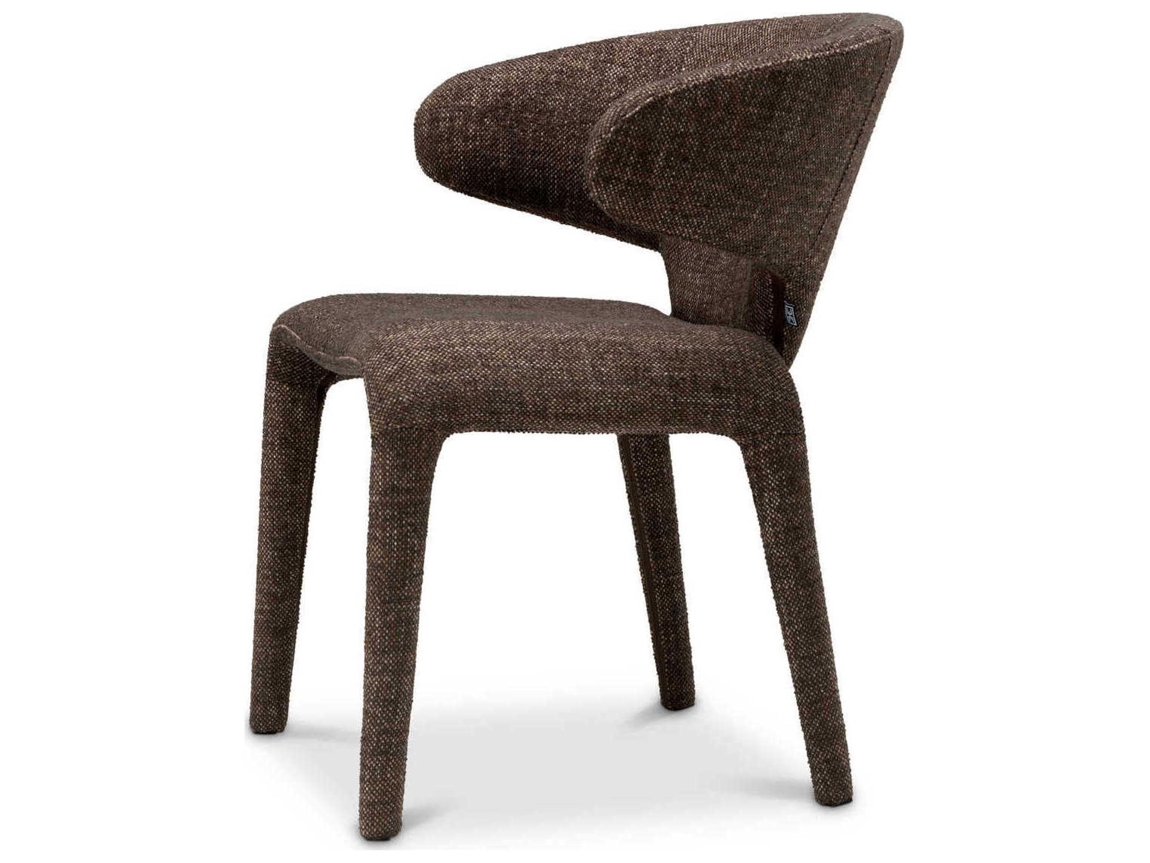 Eichholtz Josephine Brown Upholstered Arm Dining Chair