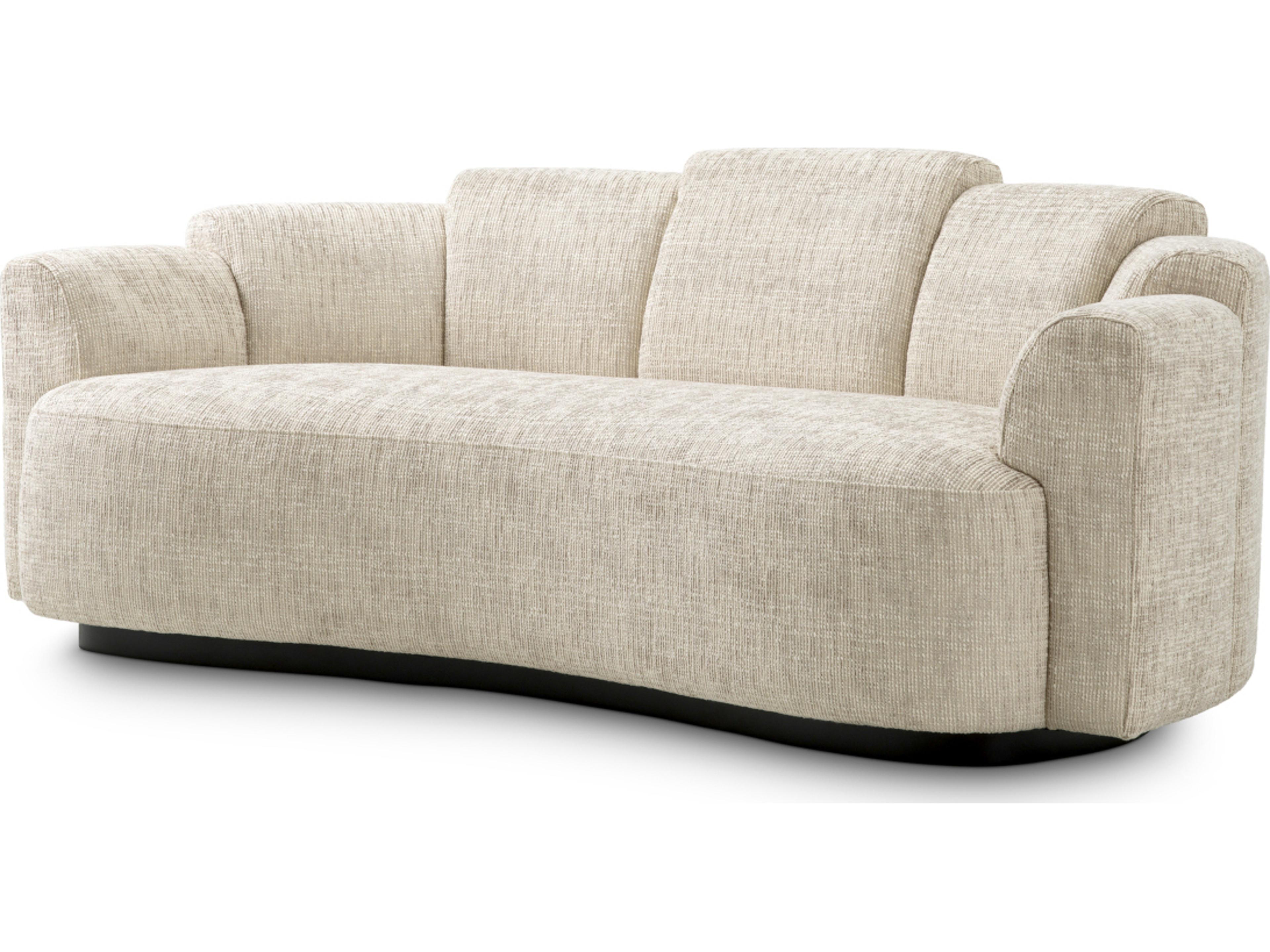 Creststone Beige X Black Base Upholstered Sofa