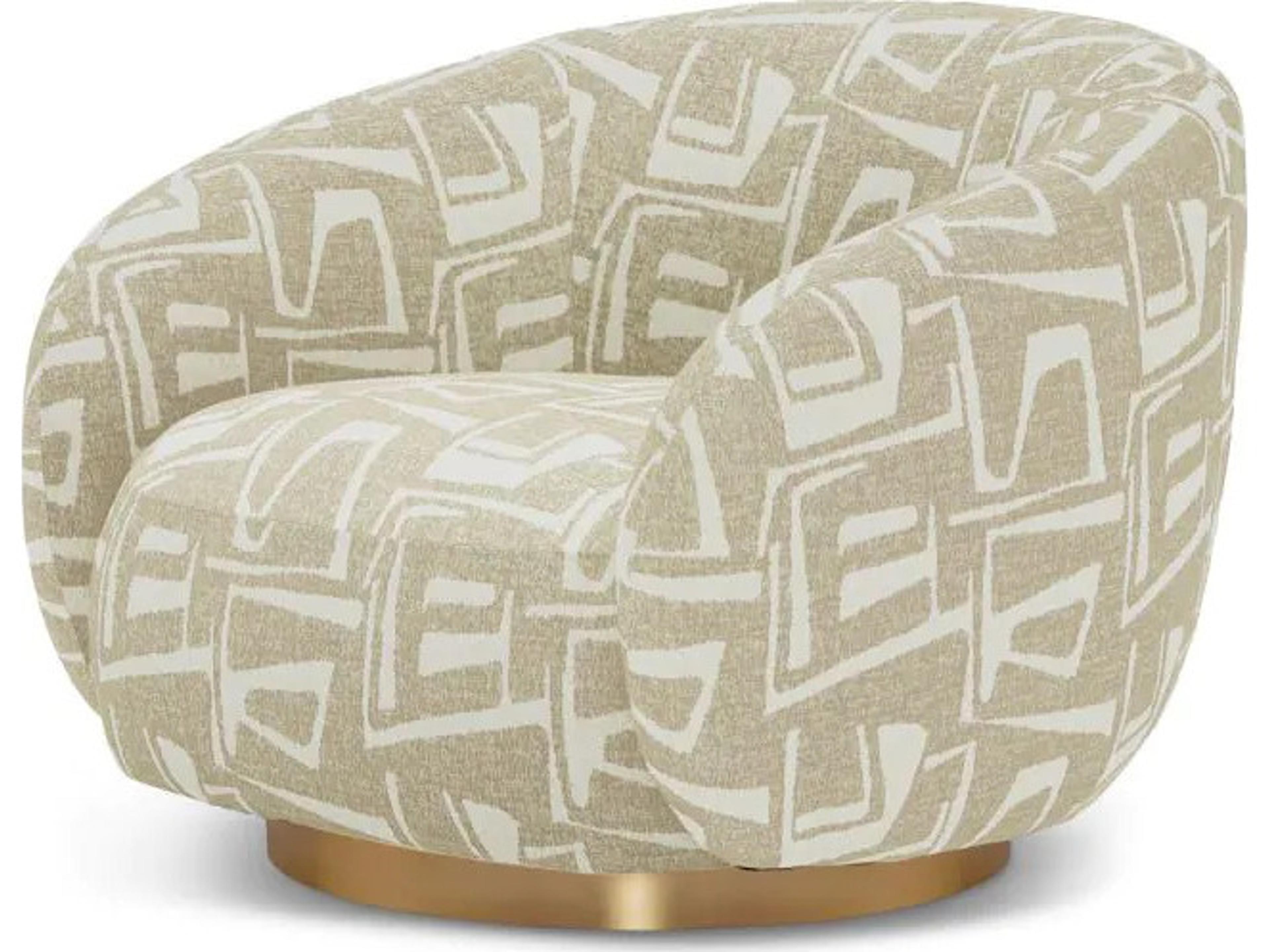 Brice Swivel Chair in Davenport Light Grey