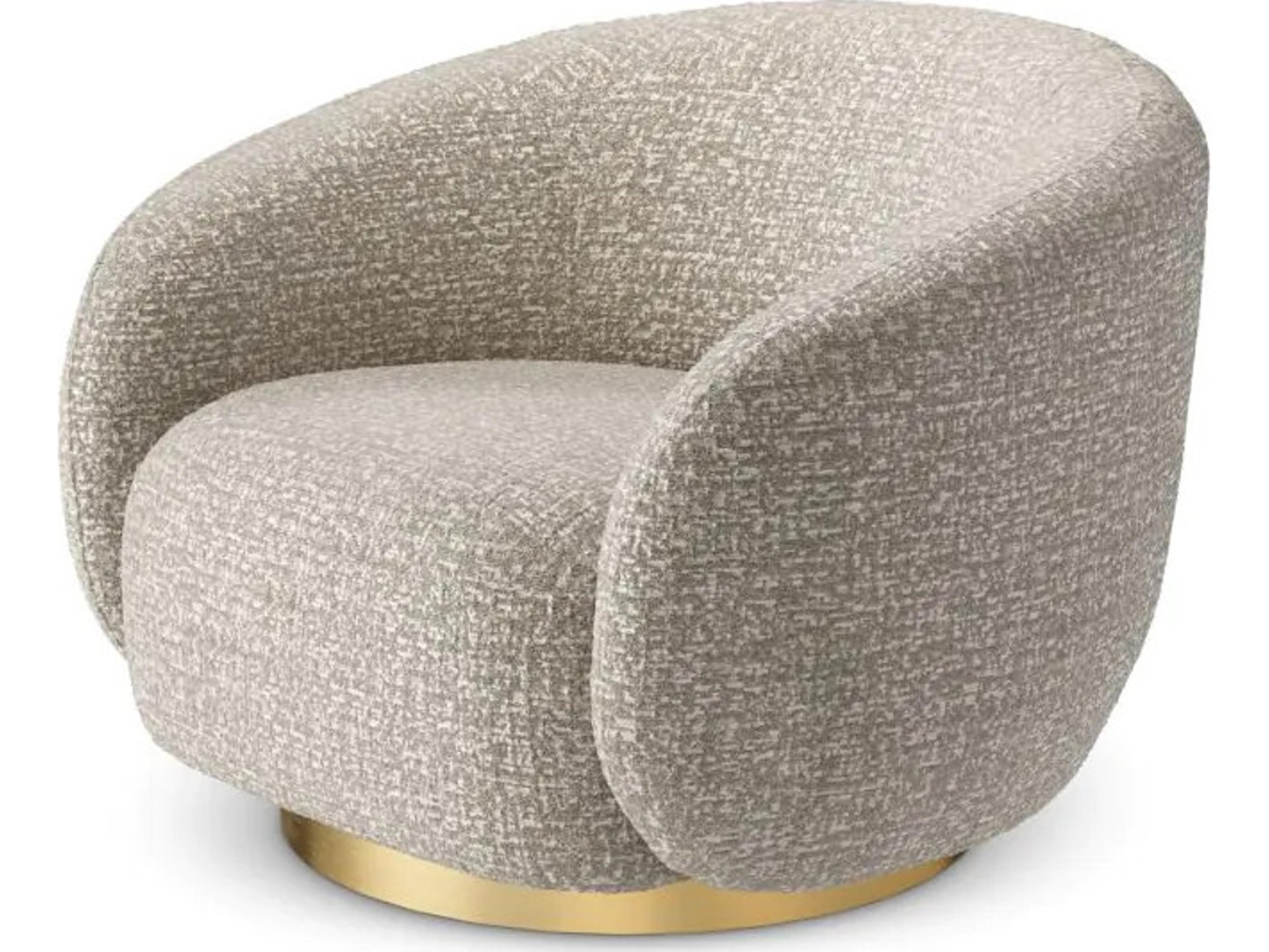 Brice Swivel Chair in Montclair Silver