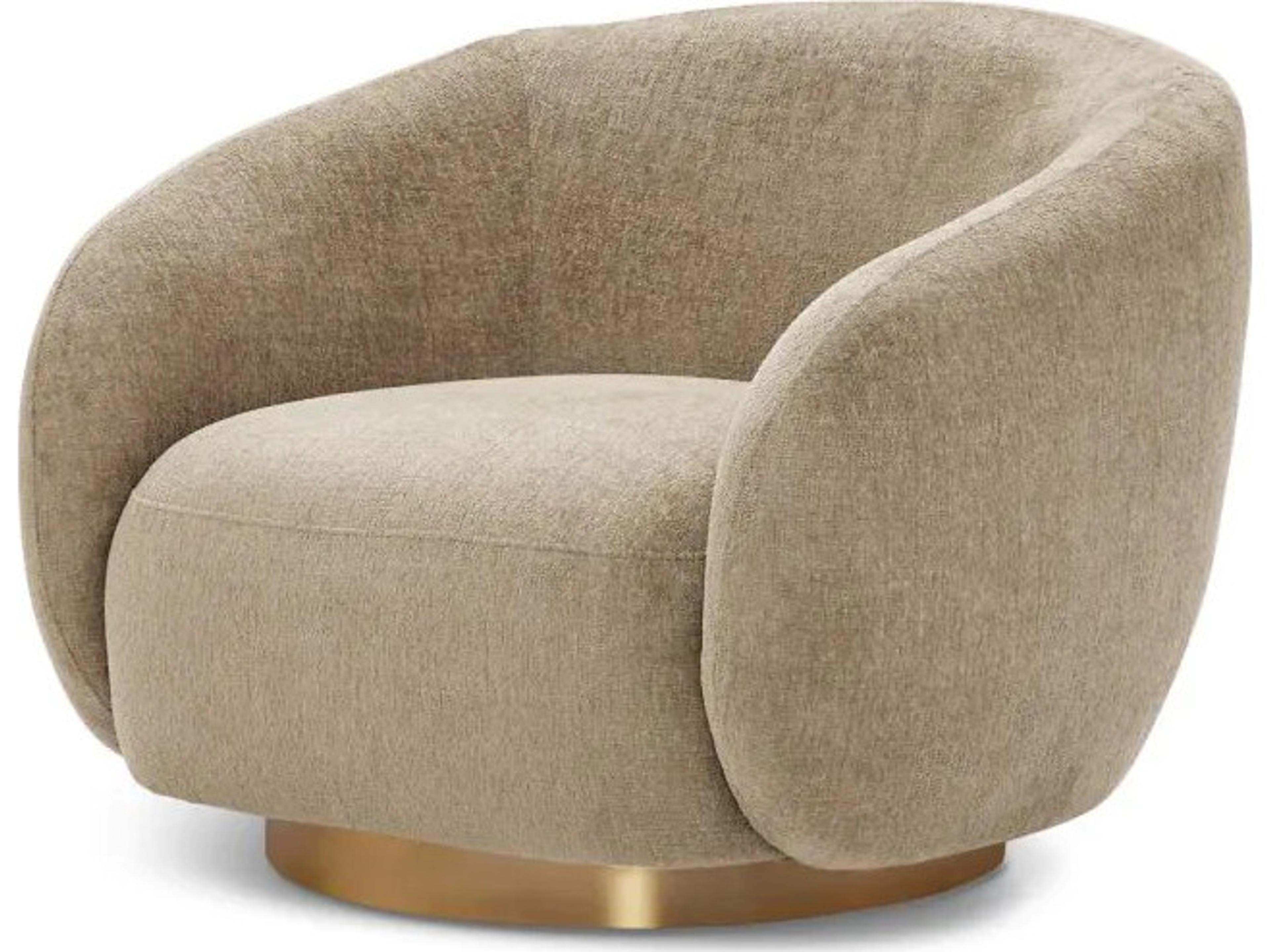 Brice Swivel Chair in Hastings Beige