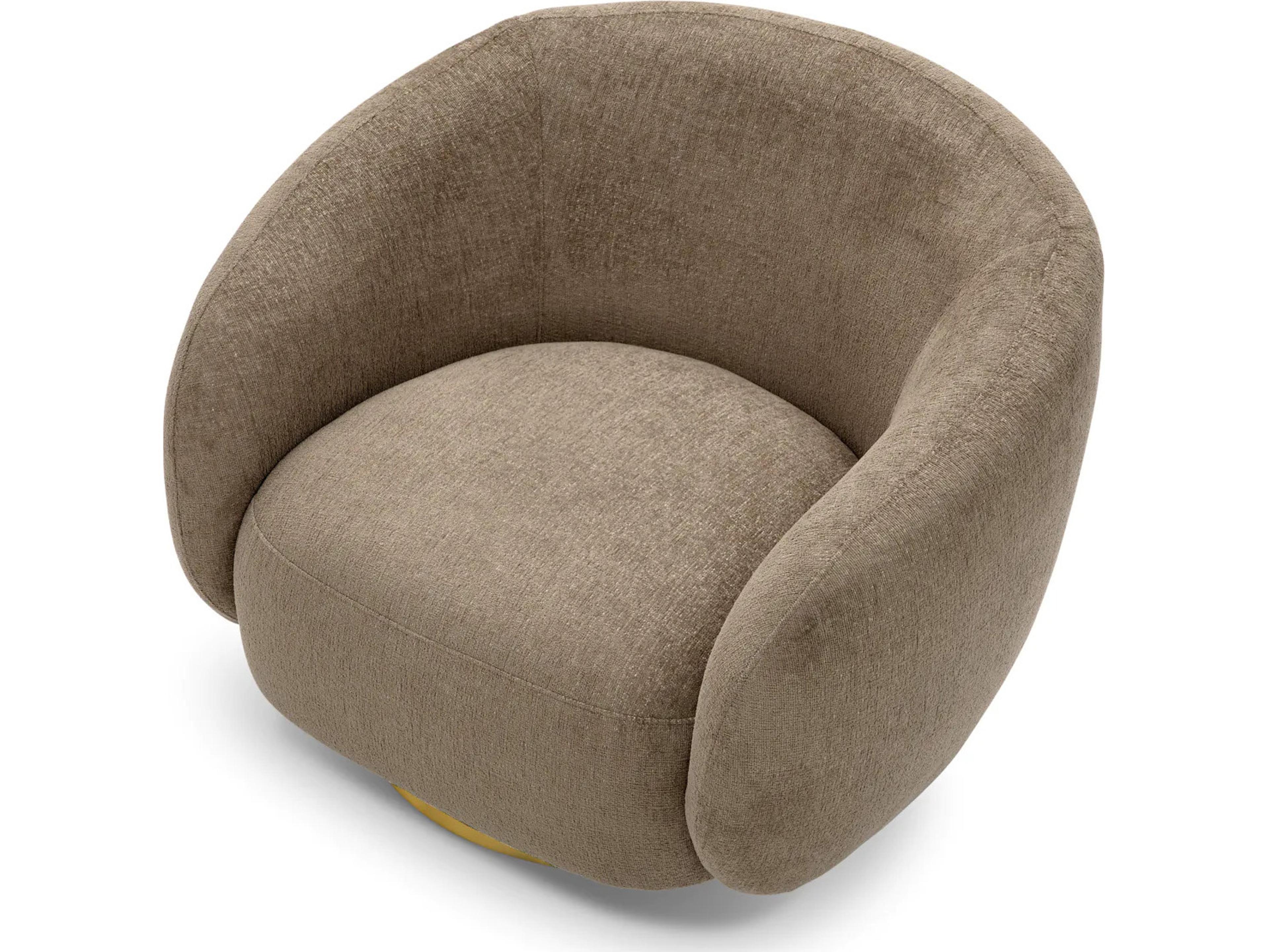 Eichholtz Brice Swivel Chair in Stratfort Warm Grey