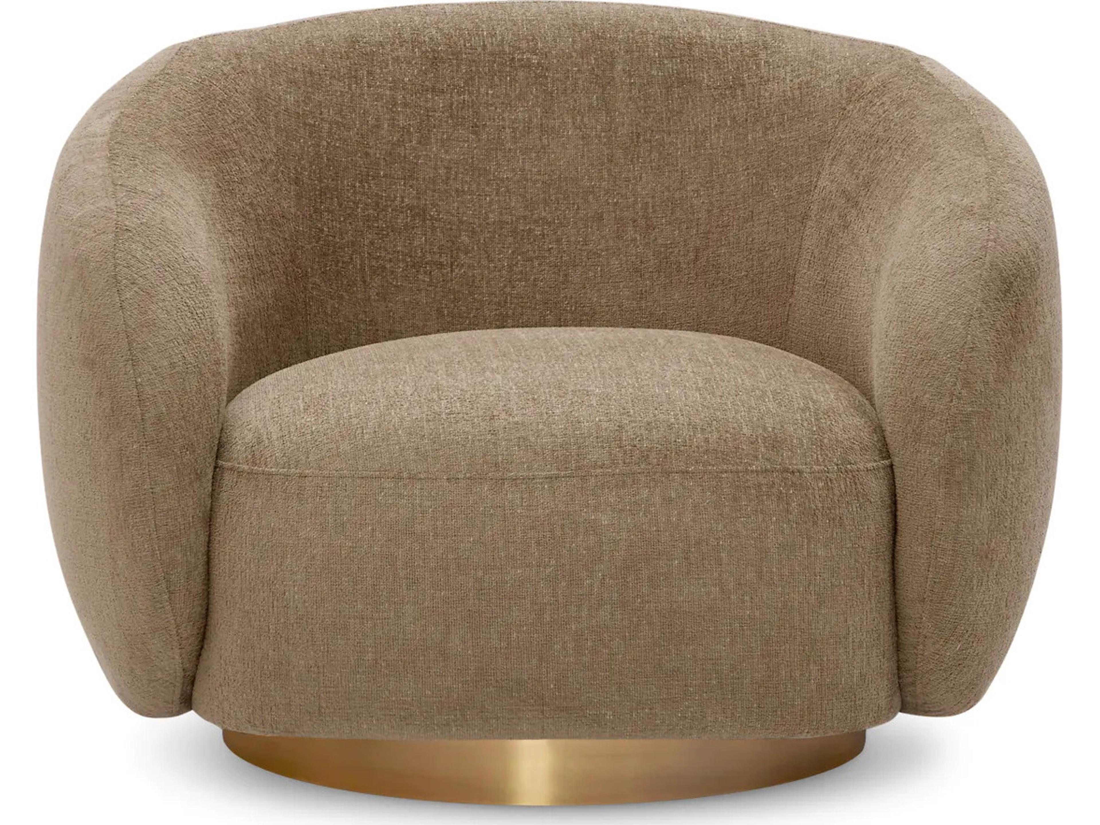 Eichholtz Brice Swivel Chair in Stratfort Brown