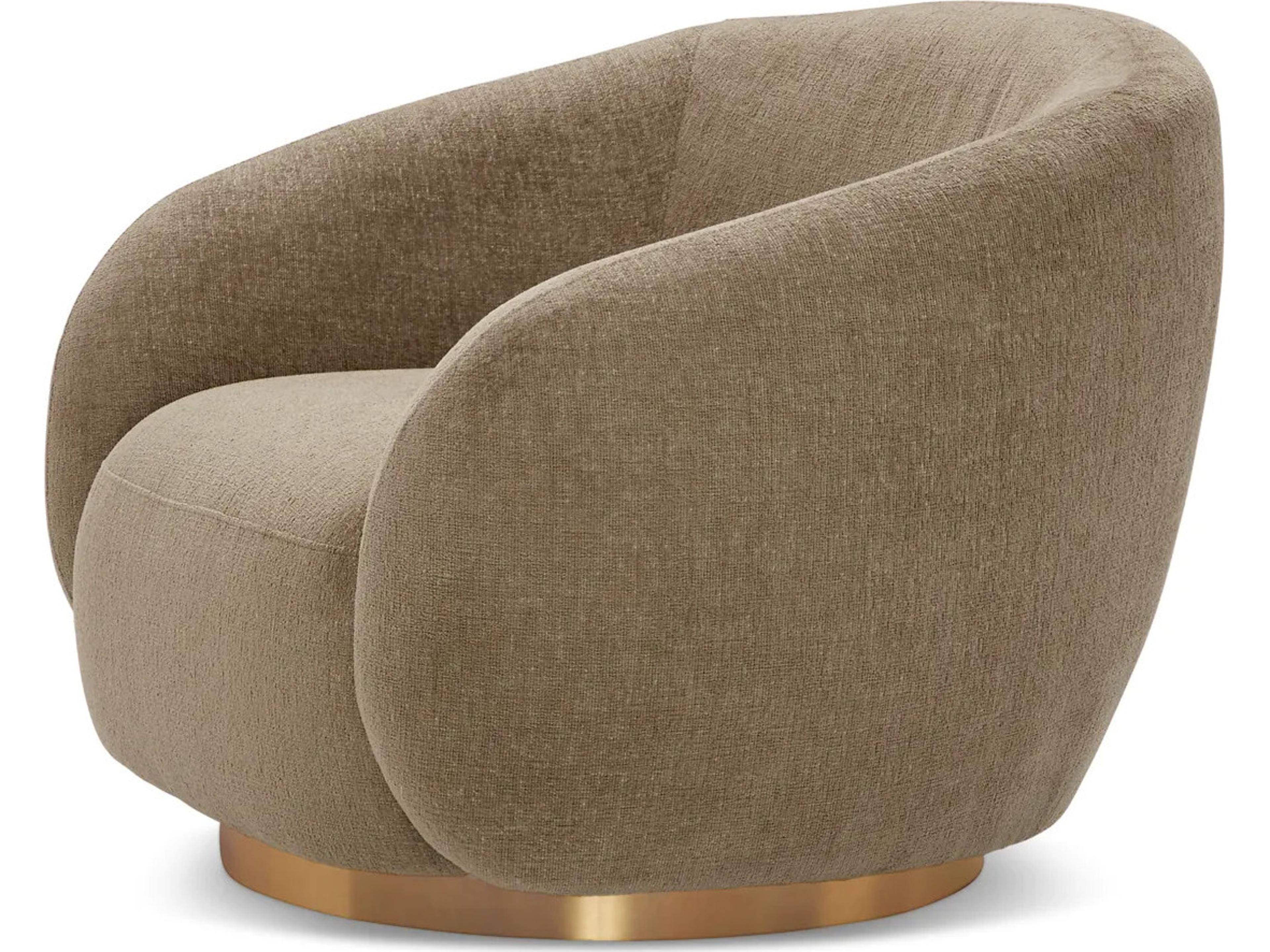 Eichholtz Brice Swivel Chair in Stratfort Brown
