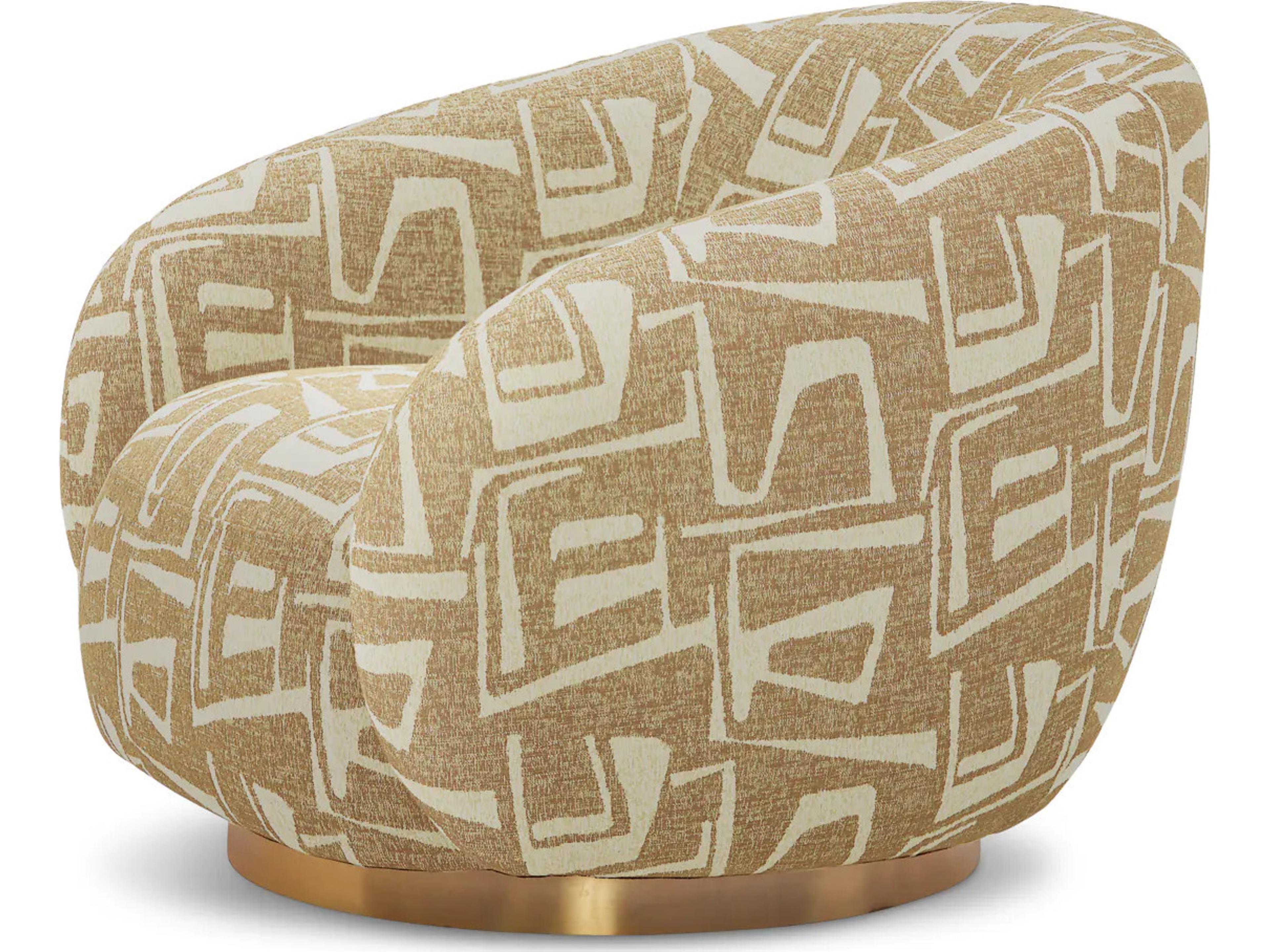 Eichholtz Brice Swivel Chair in Davenport Light Brown