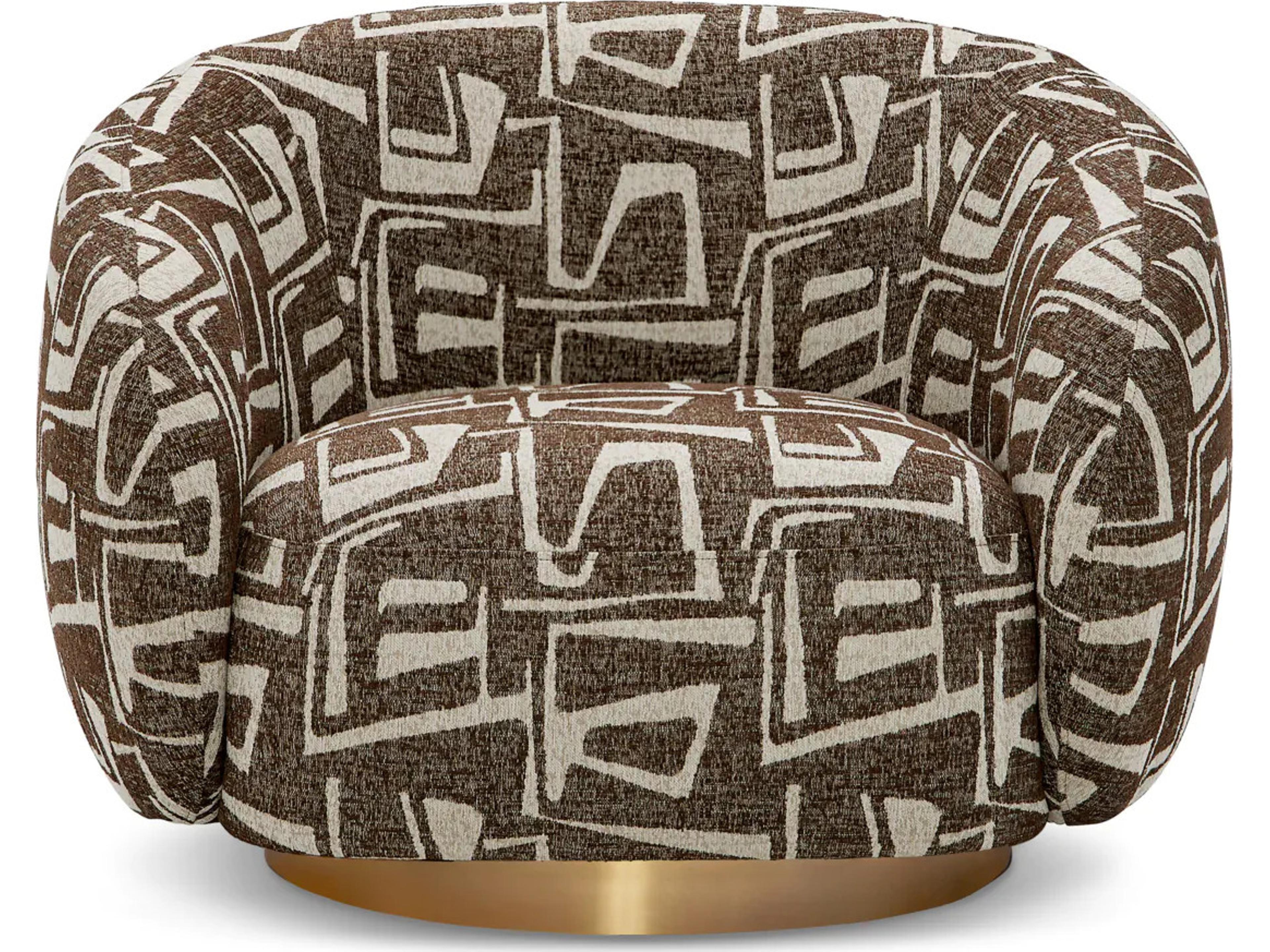 Eichholtz Brice Swivel Chair in Davenport Dark Brown