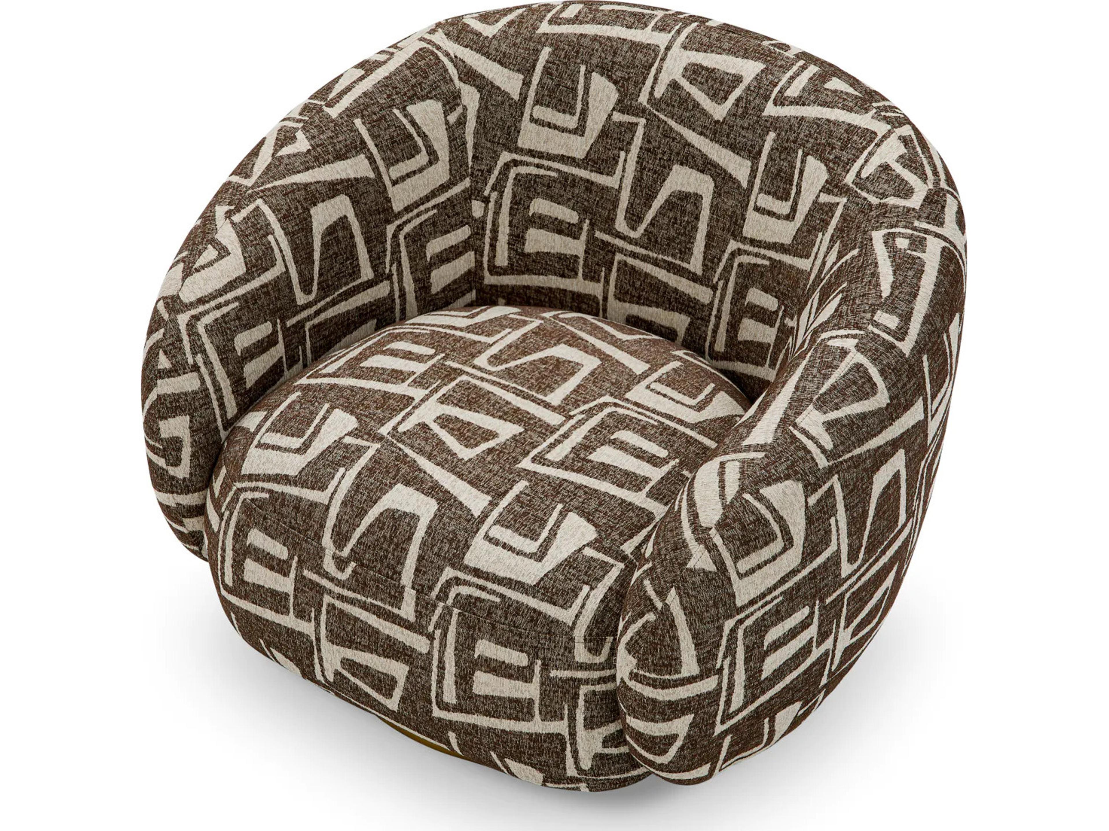 Eichholtz Brice Swivel Chair in Davenport Dark Brown