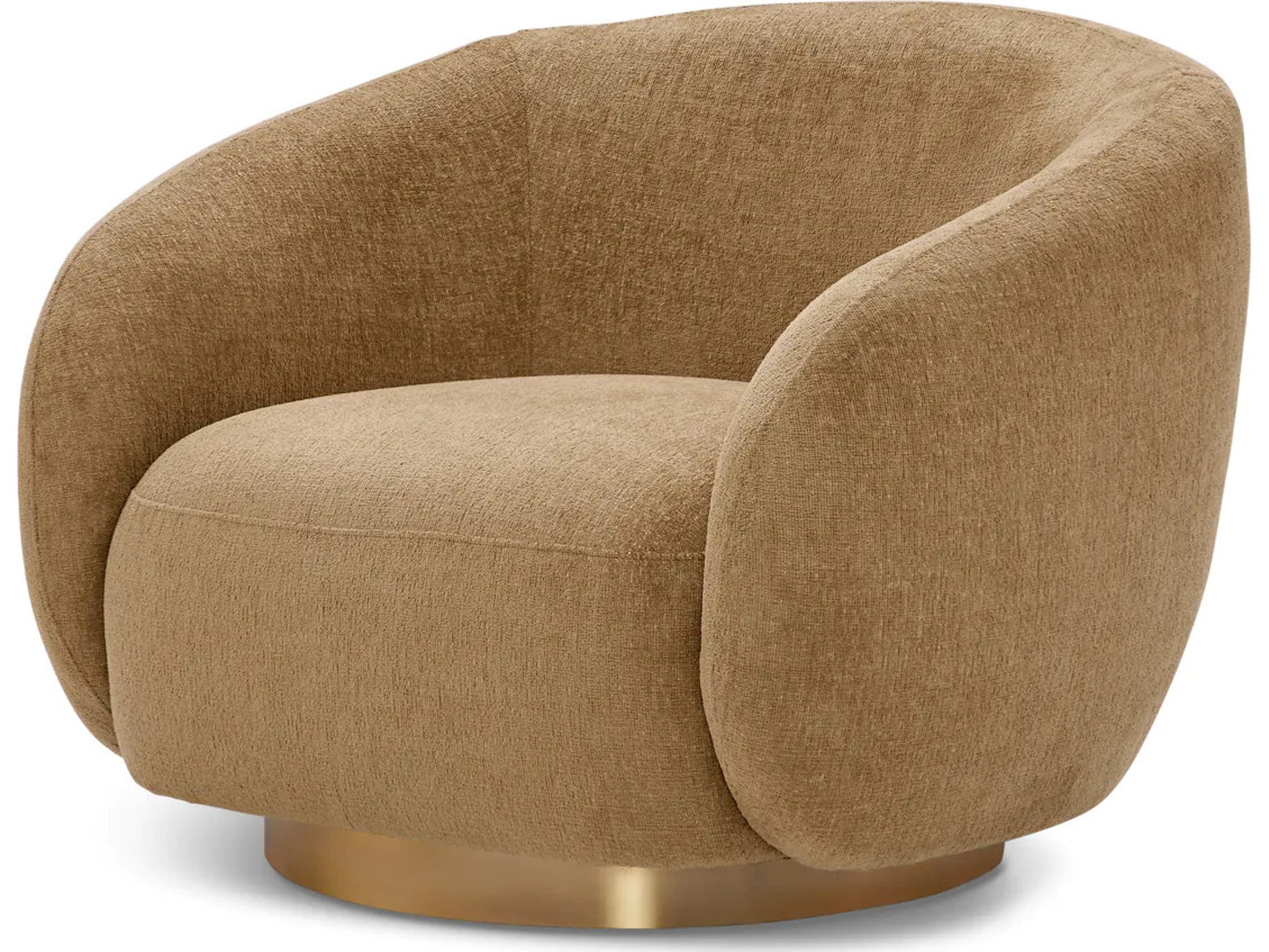 Brice Swivel Chair in Hastings Camel
