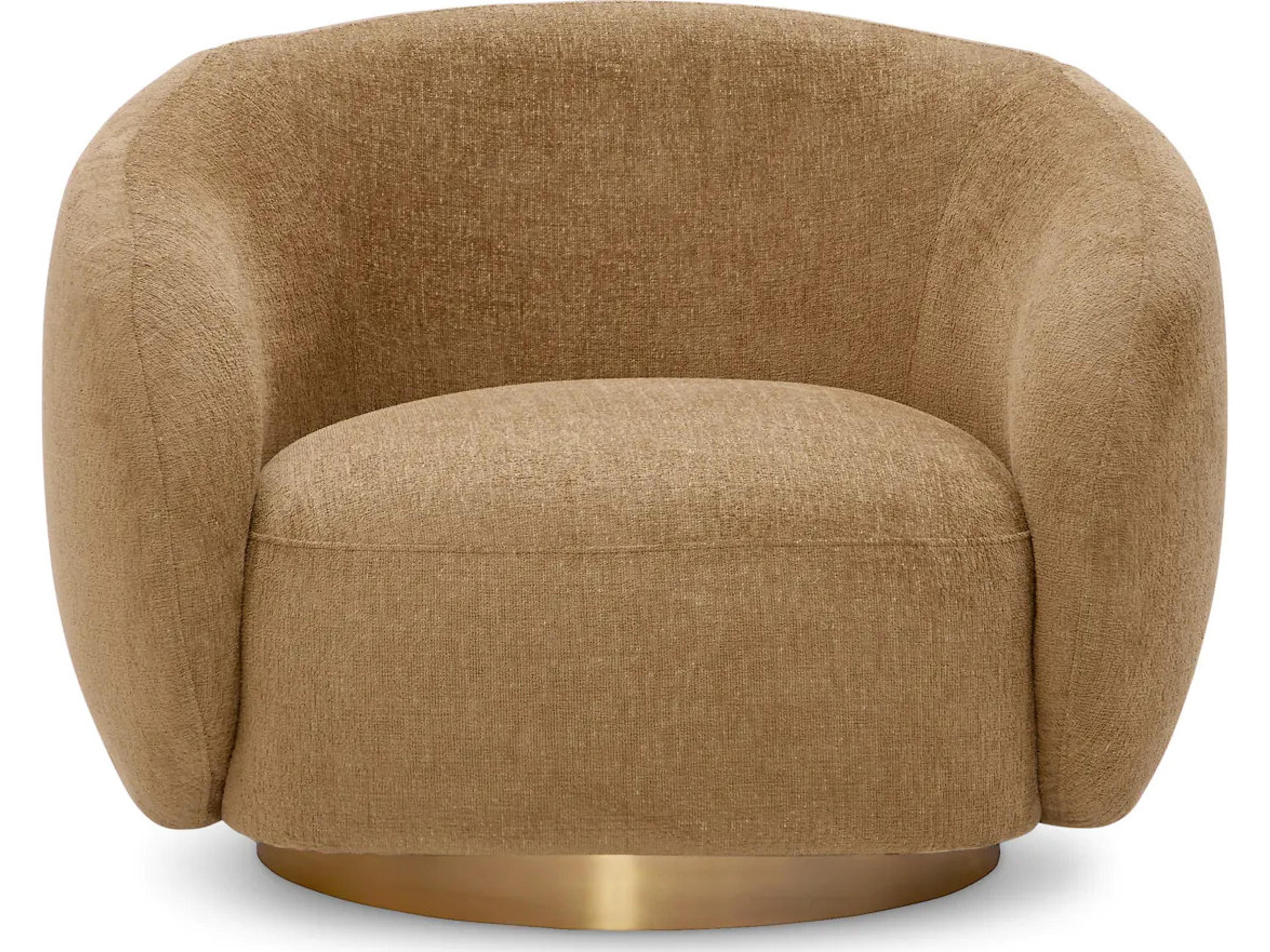 Eichholtz Brice Swivel Chair in Hastings Camel