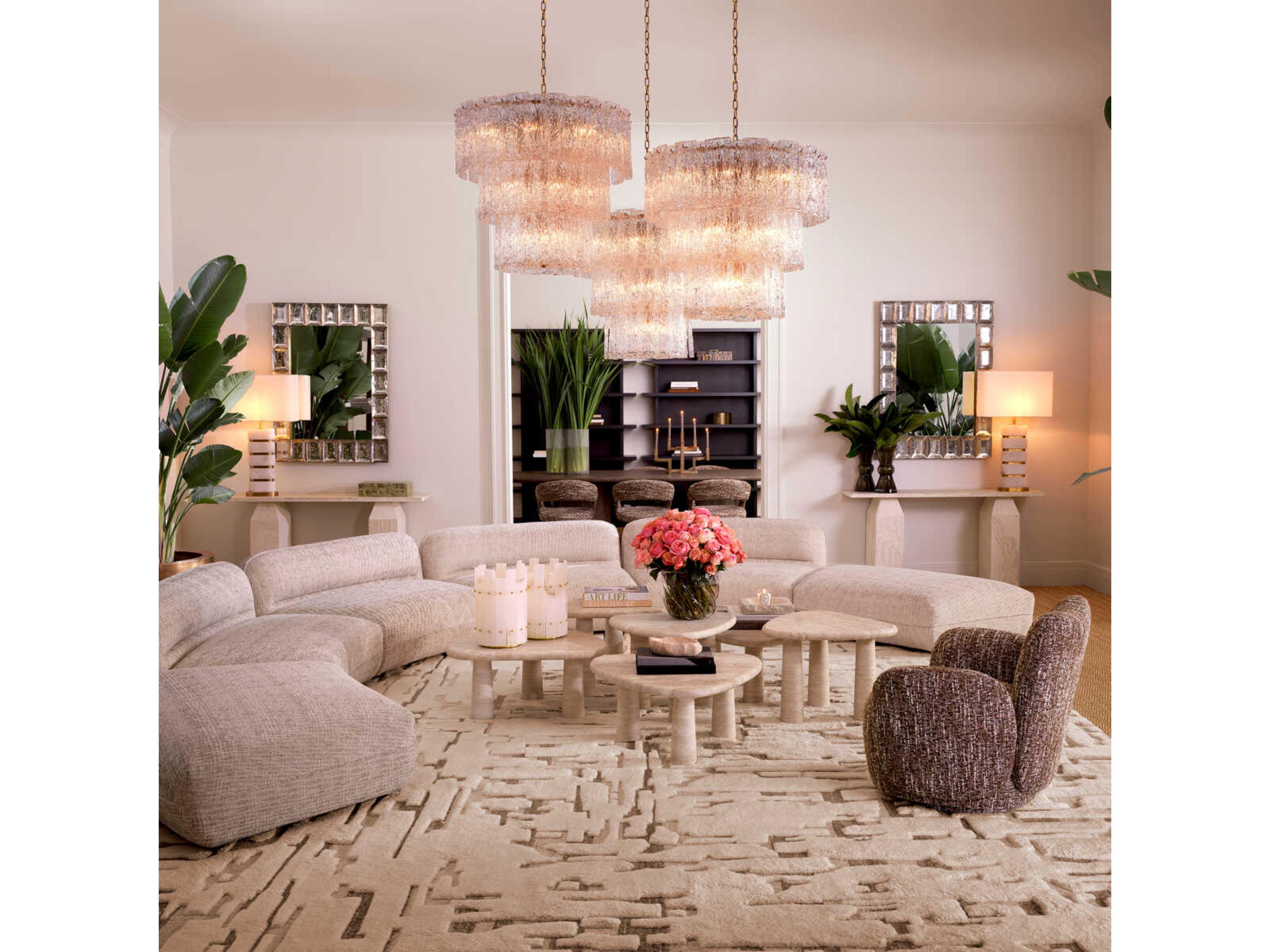 Eichholtz Grand Chair and Ottoman Set