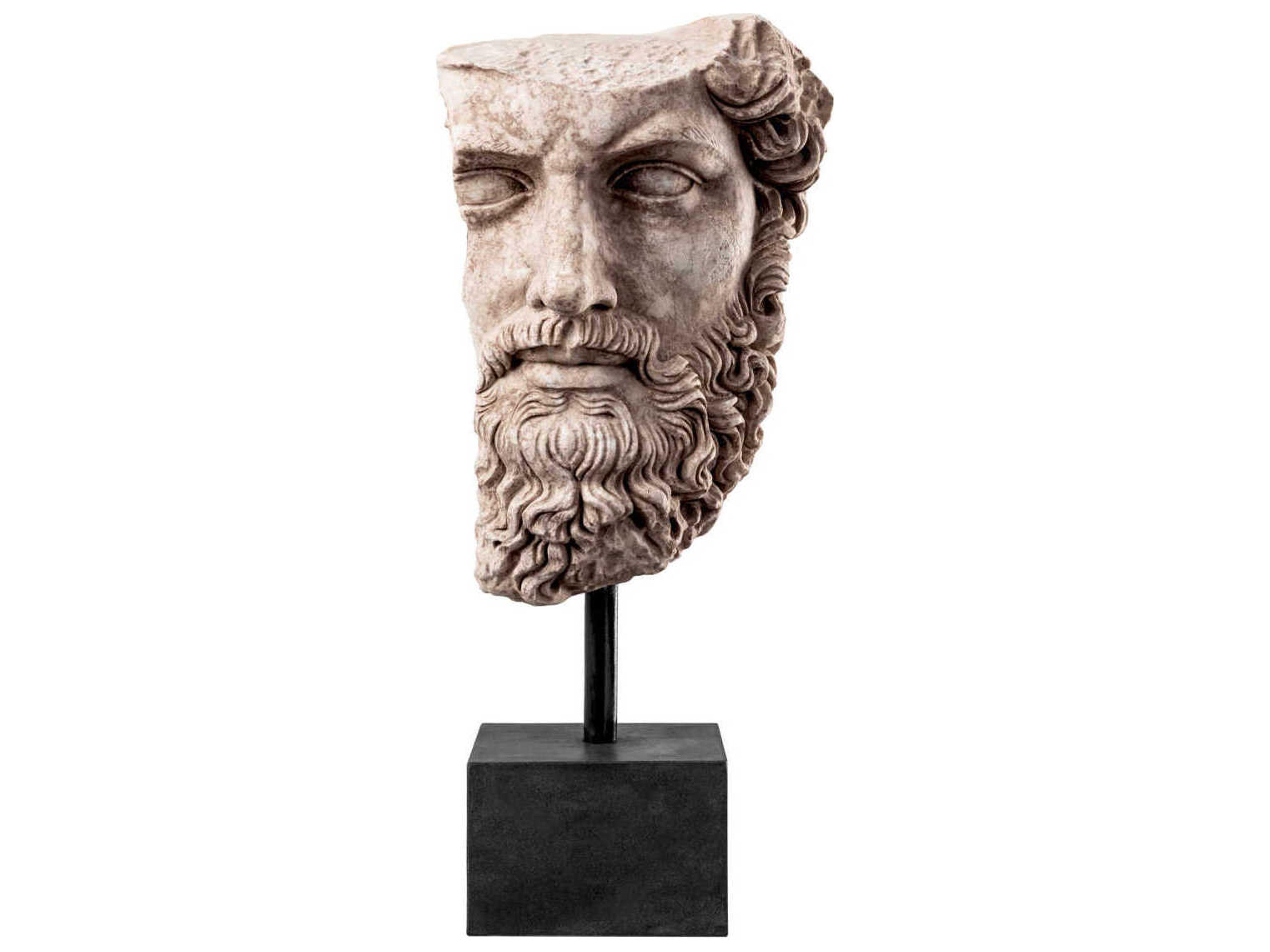 Eichholtz Statues Marble Black Metal Base Sculpture