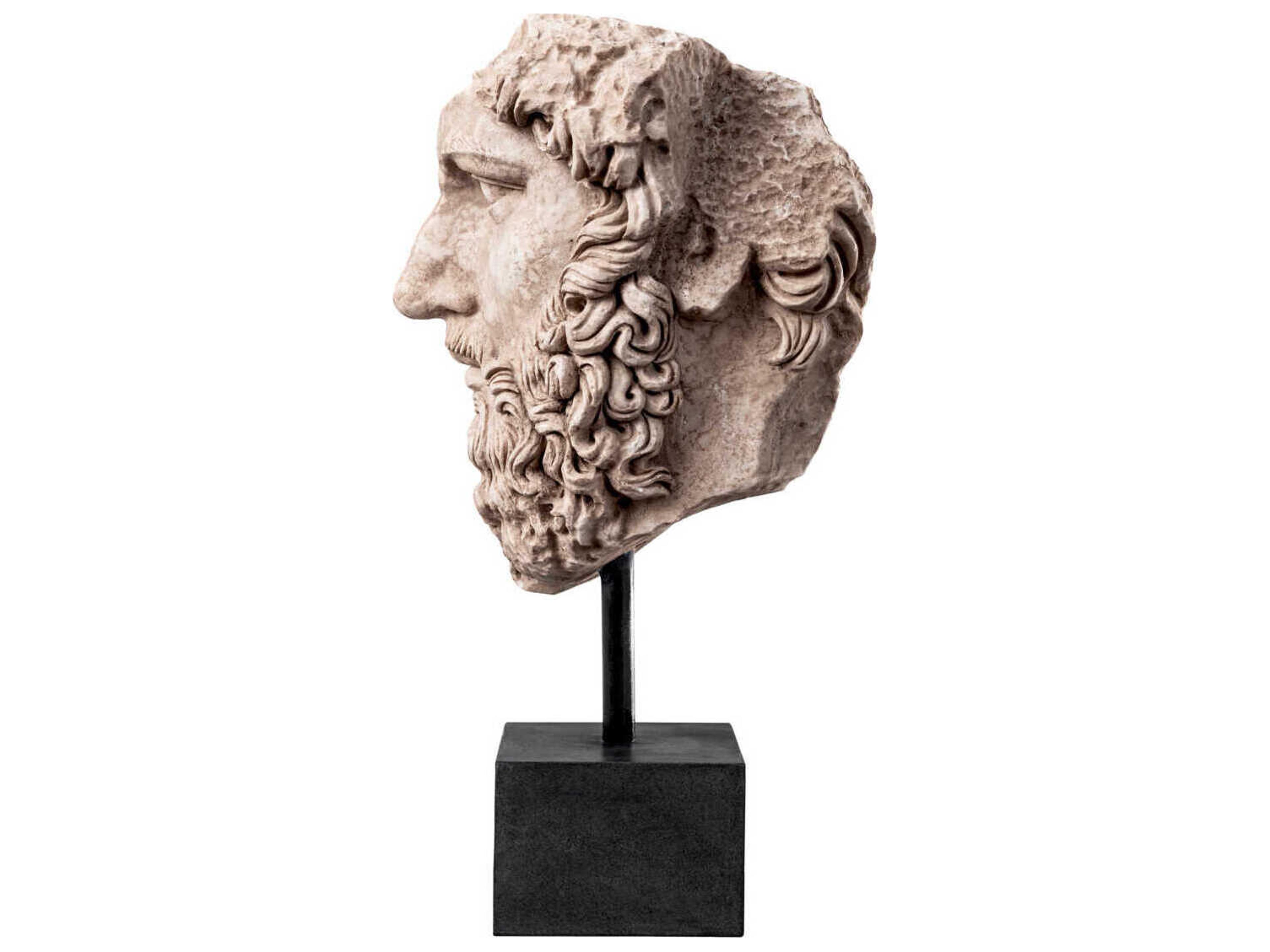 Eichholtz Statues Marble Black Metal Base Sculpture