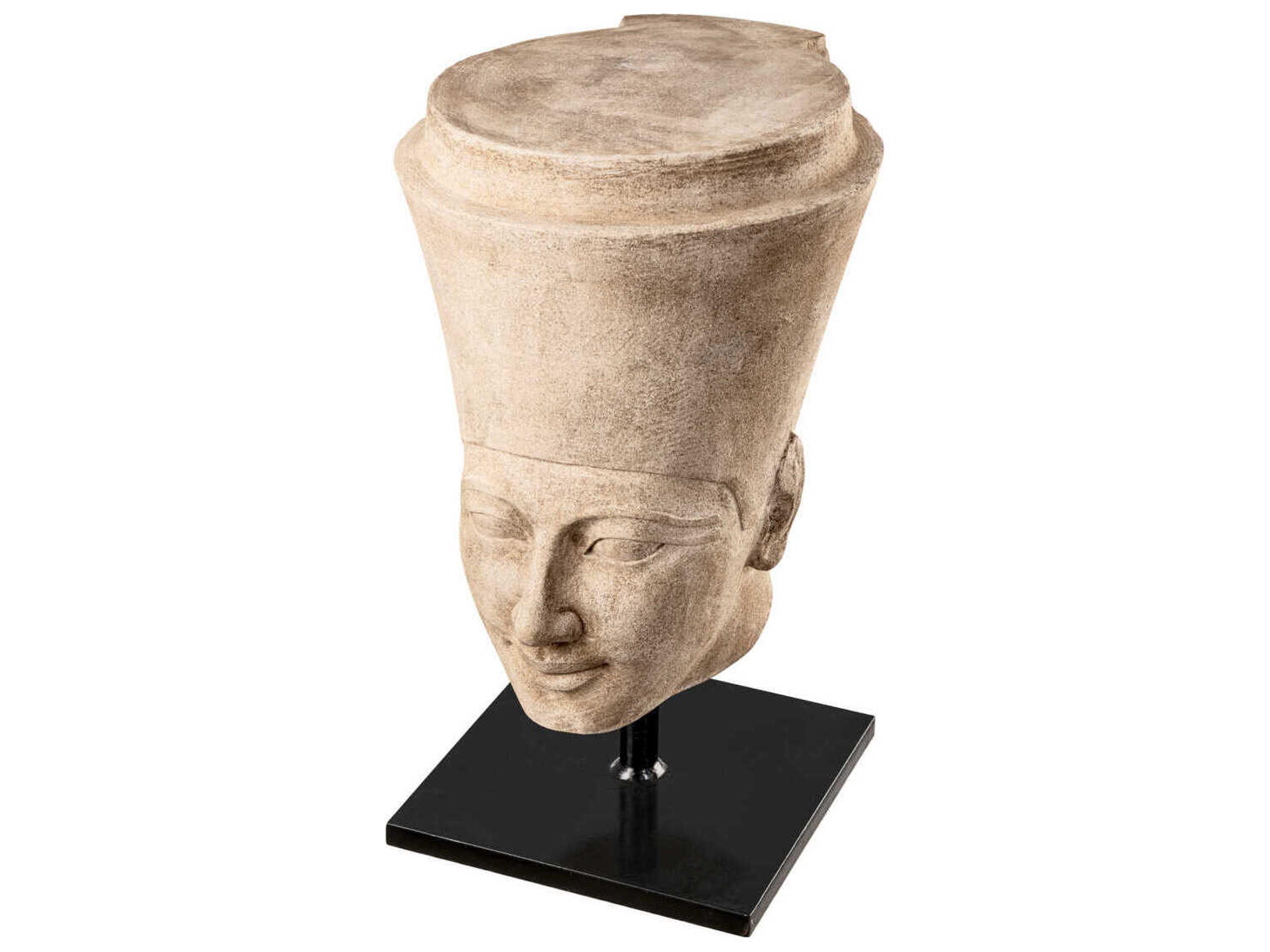 Eichholtz Statues Sandstone Black Metal Base Sculpture