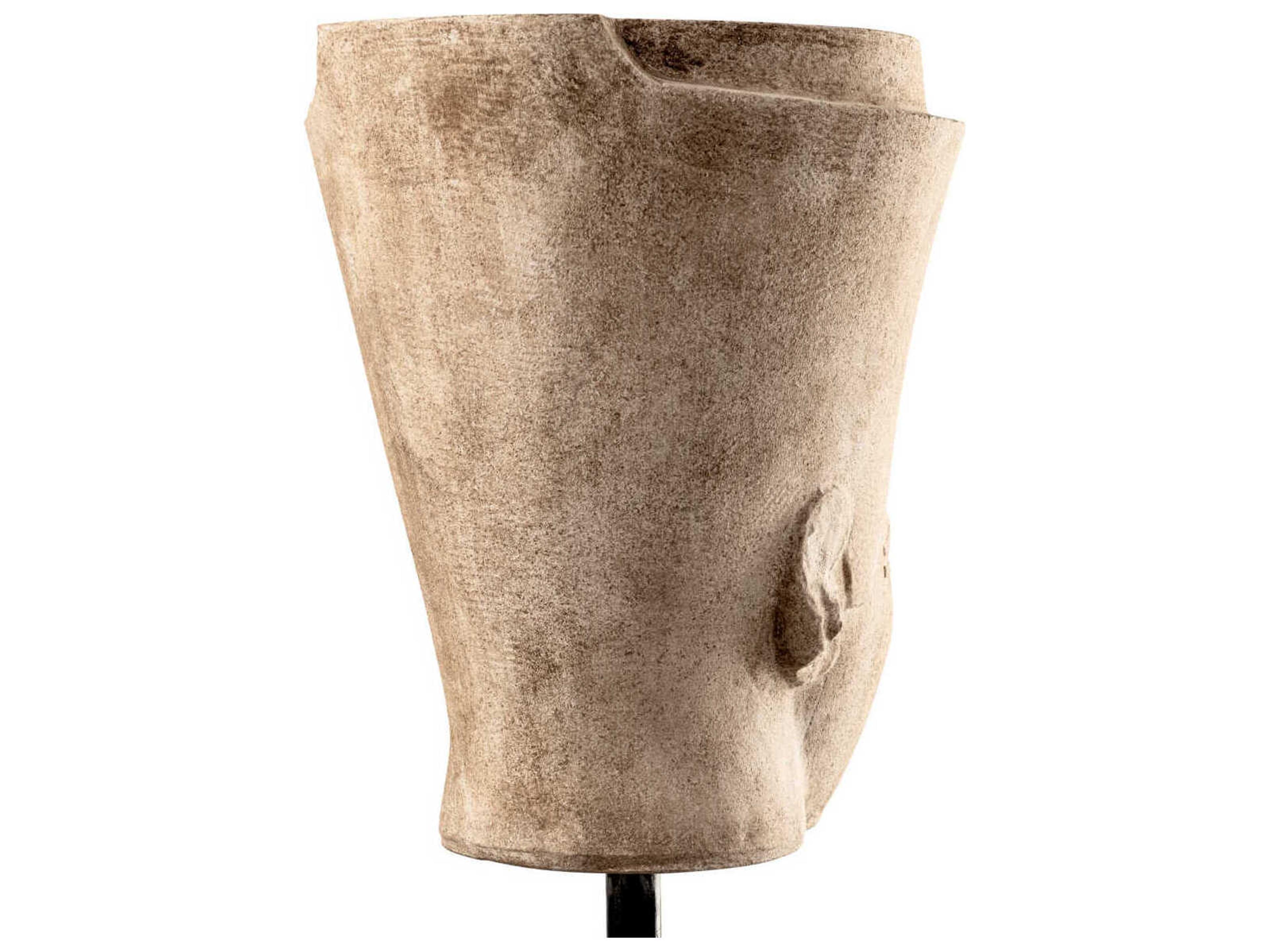 Eichholtz Statues Sandstone Black Metal Base Sculpture