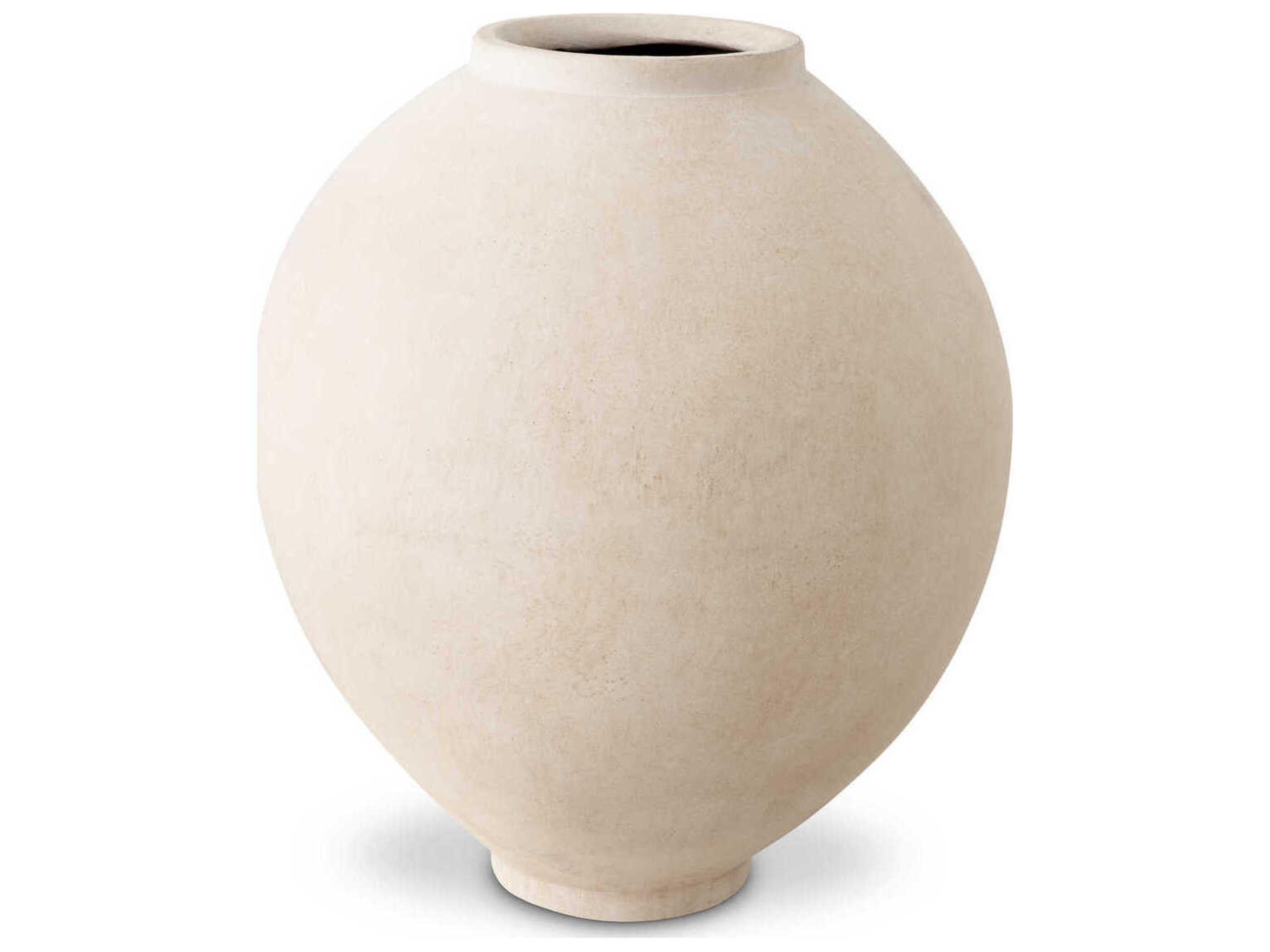 Vase Moon Jar M Sandstone Finish