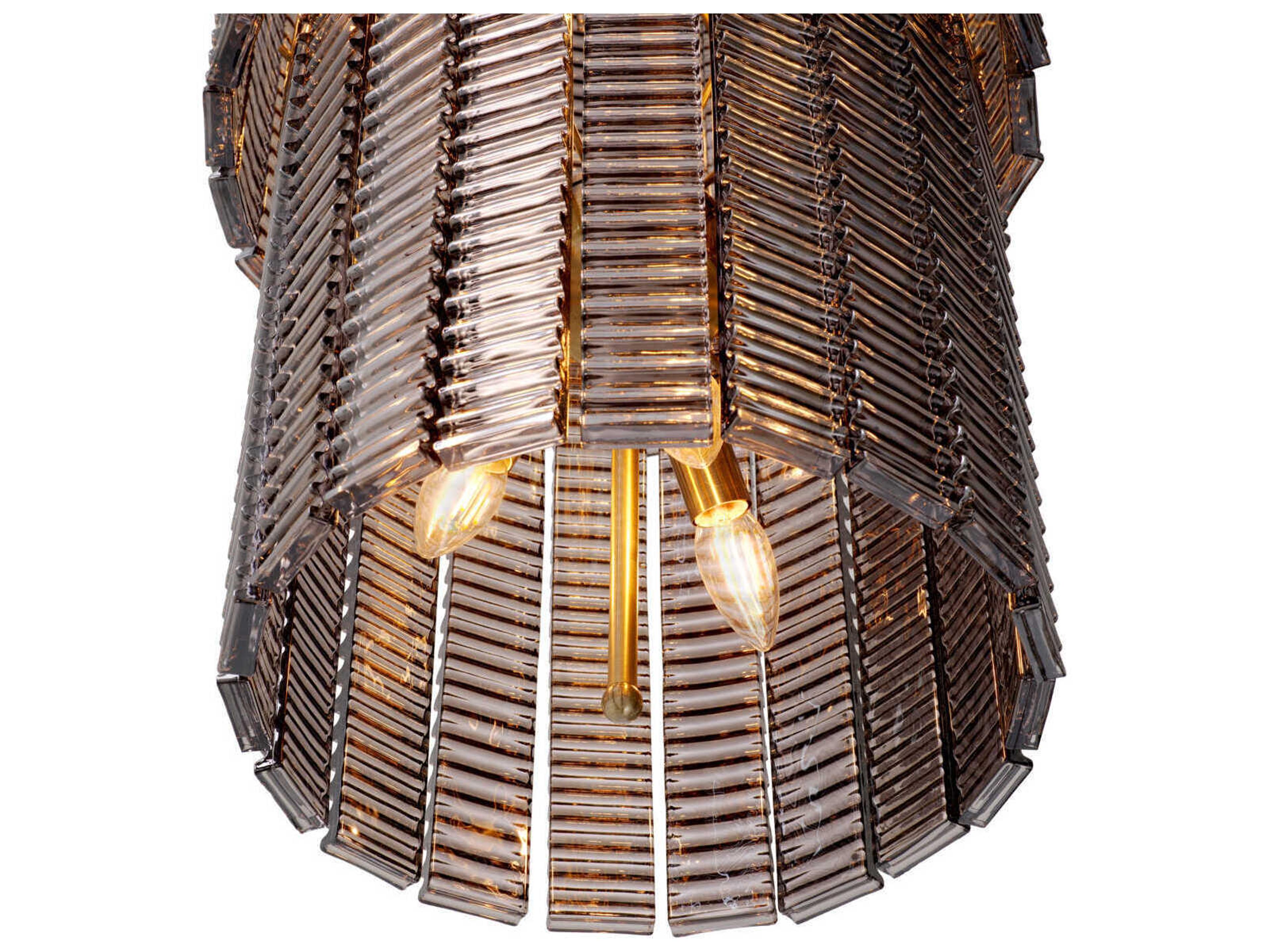 Eichholtz Imperial Antique Bronze Traditional Cylinder Tiered Chandelier