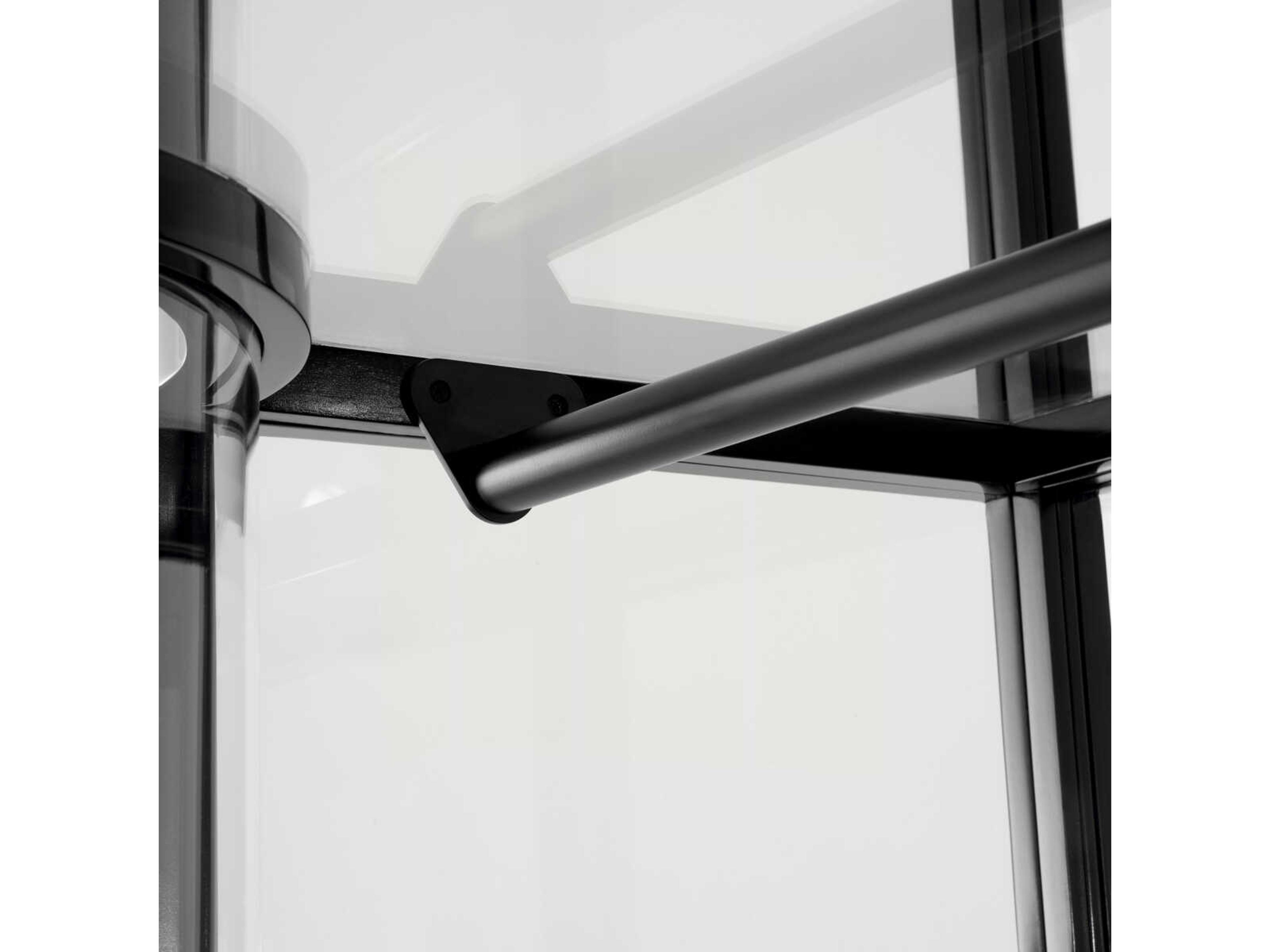 Eichholtz Gala Hardwood Black Clear Glass Display Cabinet