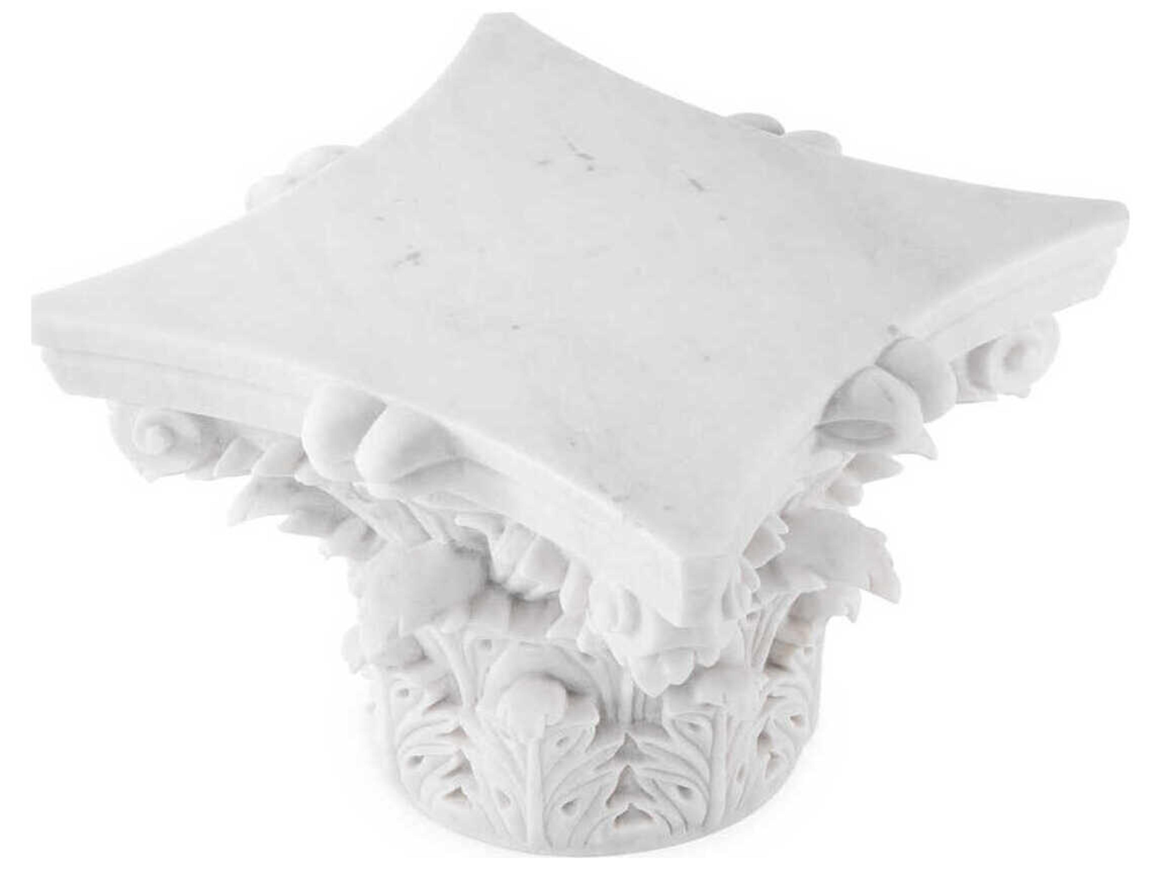Eichholtz Acanthus Square White Marble Coffee Table