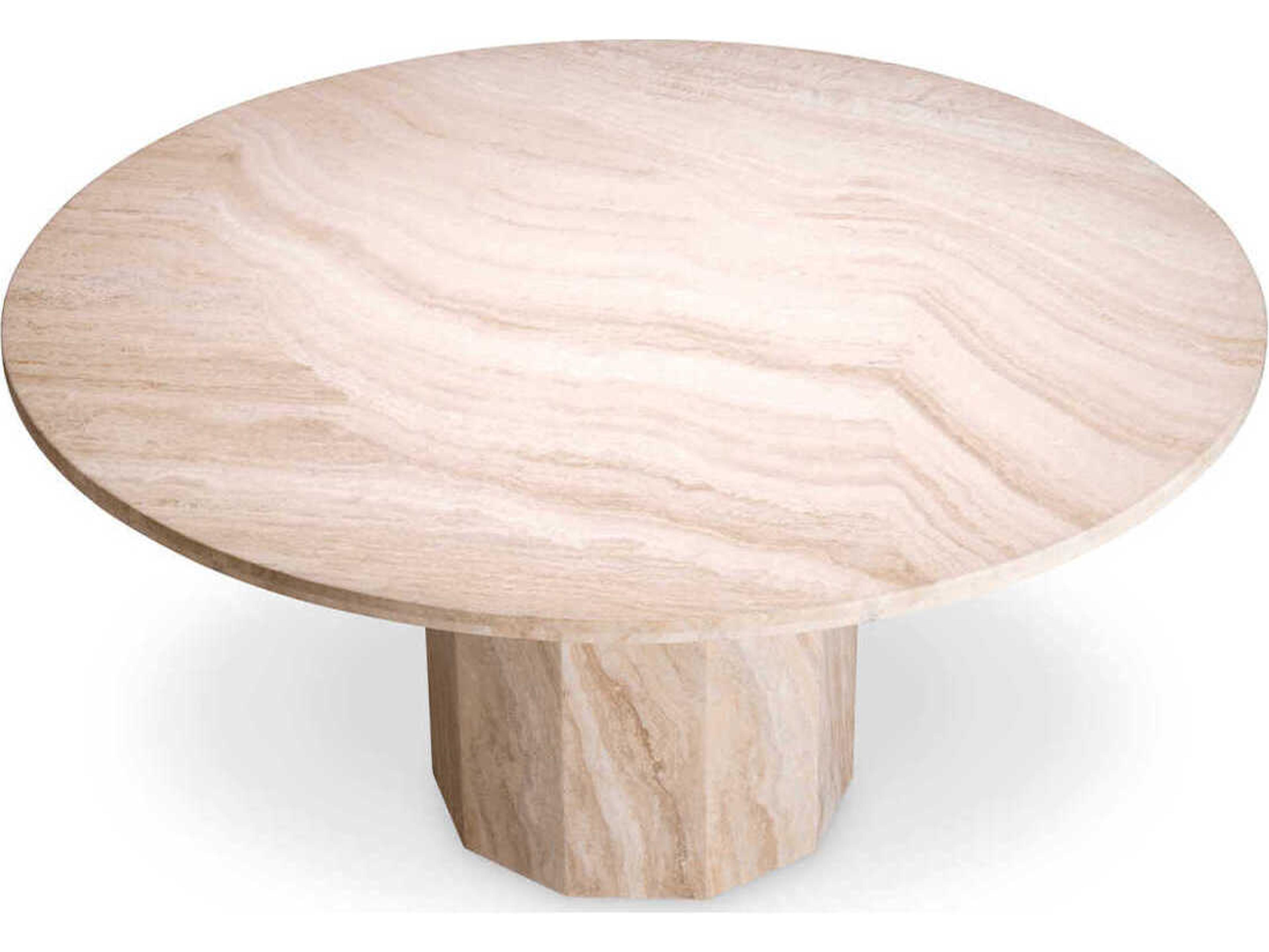Eichholtz Florence Round Stone Travertine Dining Table