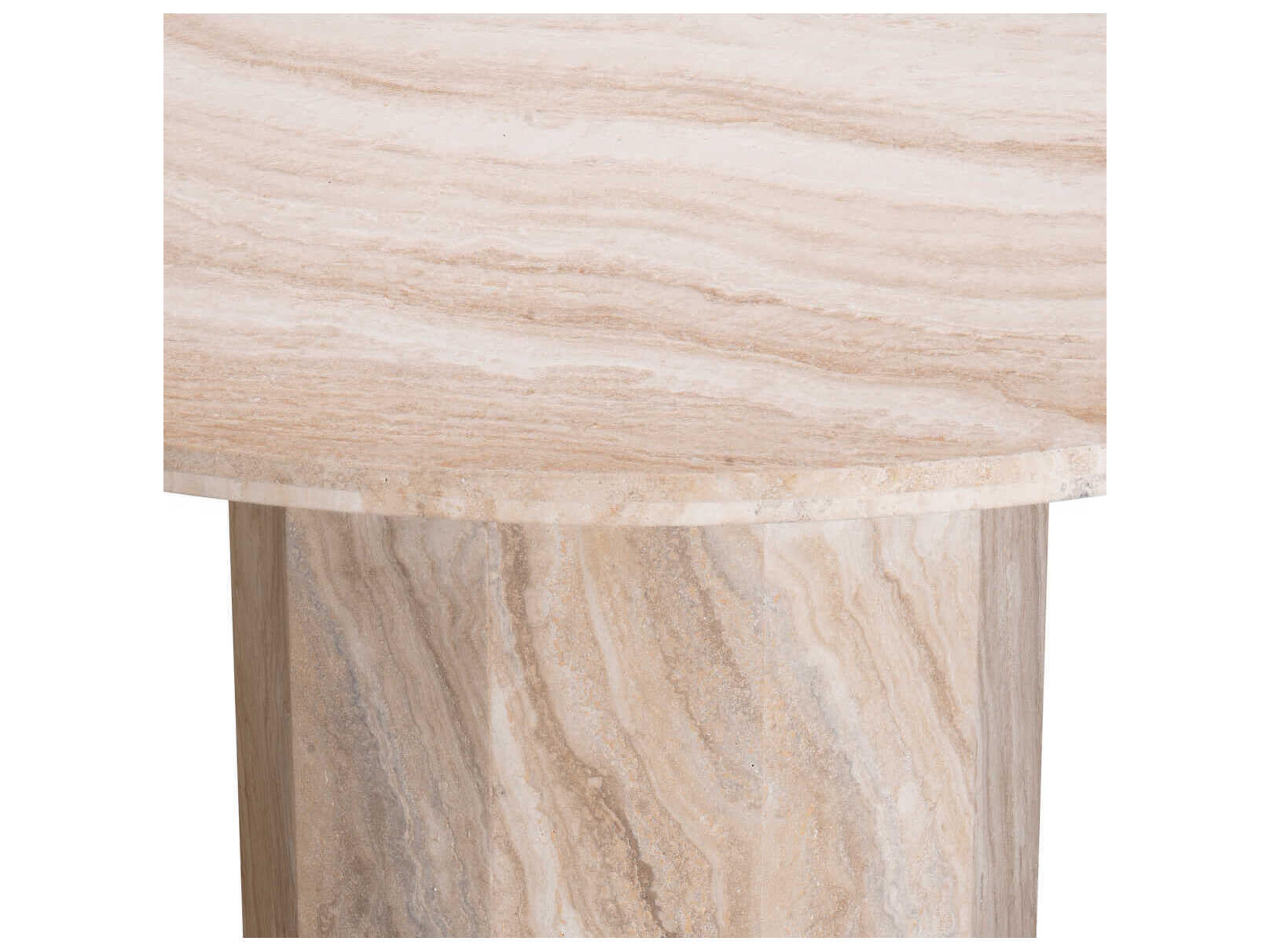 Eichholtz Florence Round Stone Travertine Dining Table