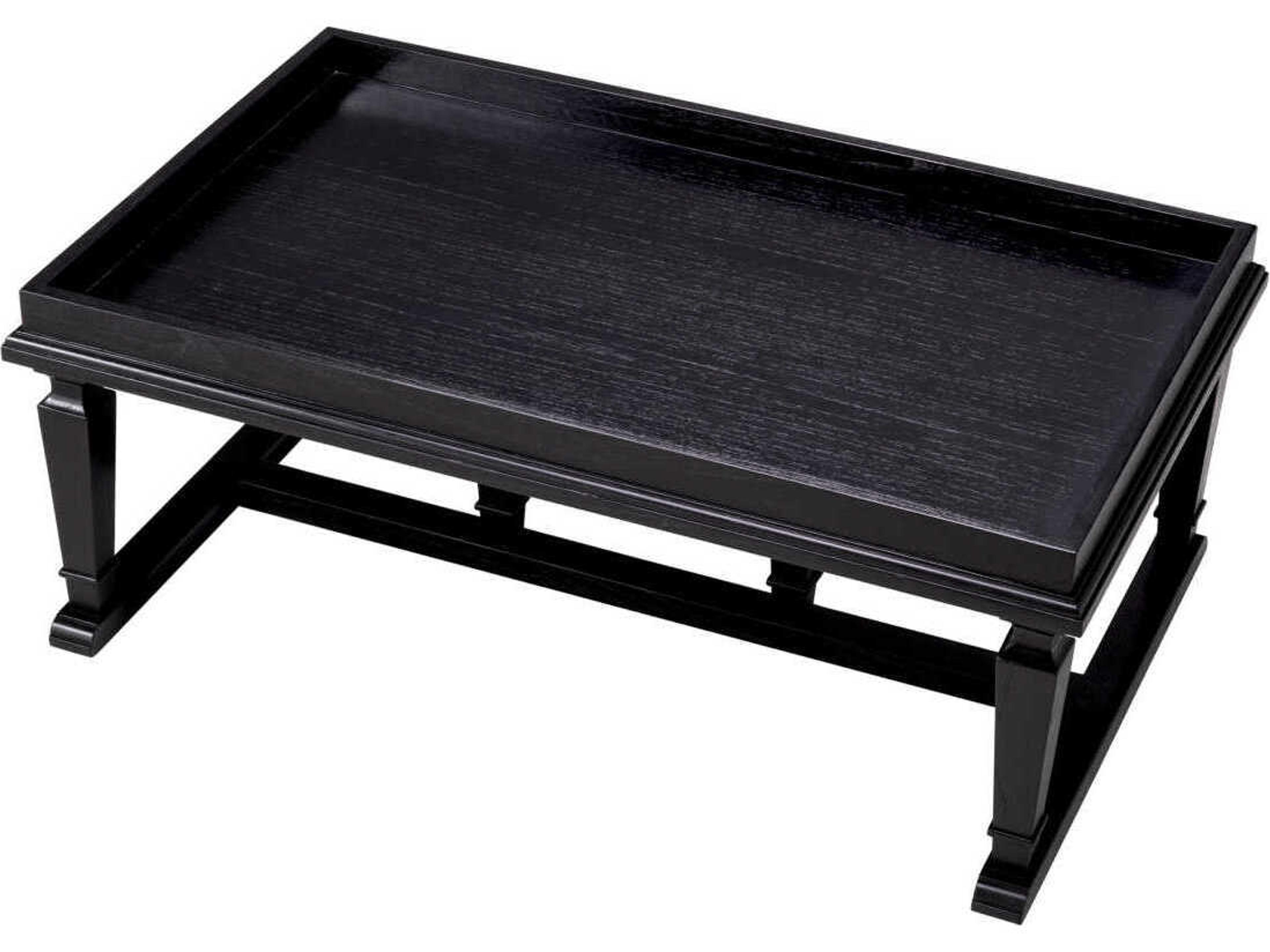 Eichholtz Americana Rectangular Wood Black Veneer Coffee Table