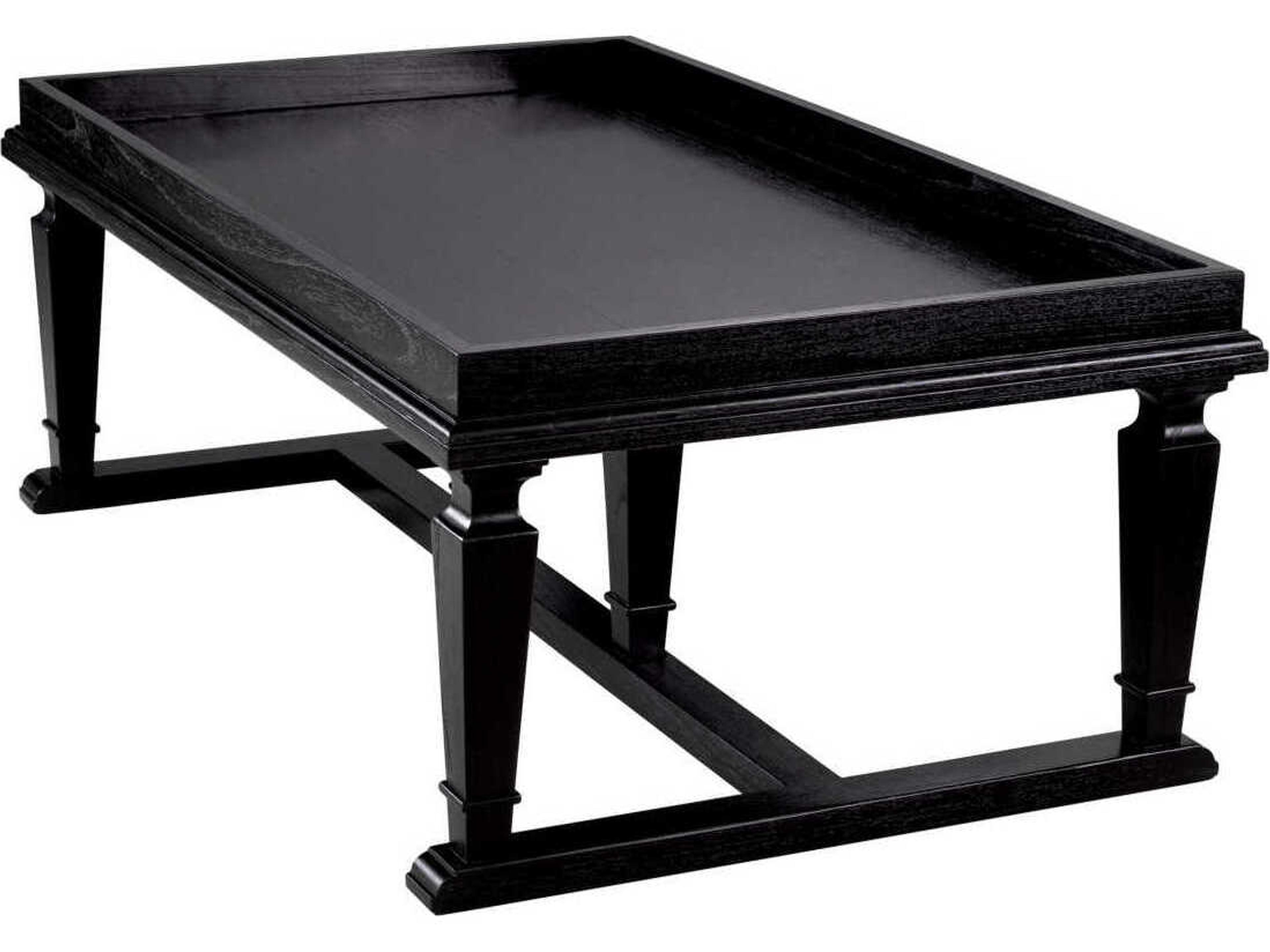 Eichholtz Americana Rectangular Wood Black Veneer Coffee Table